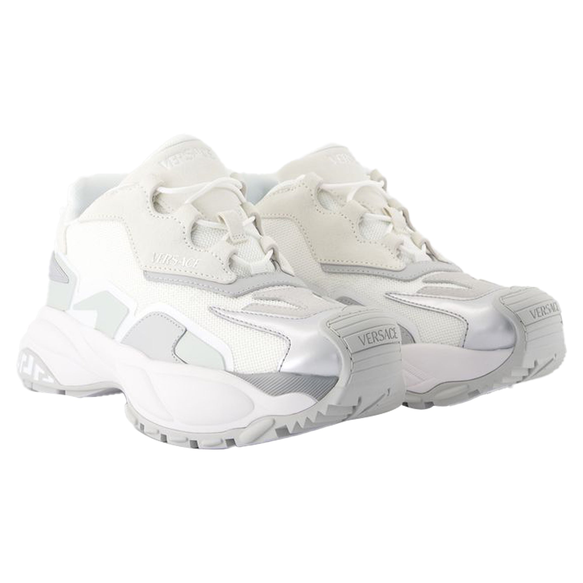 Women's Low Top Sneakers - Versace - Leather - White