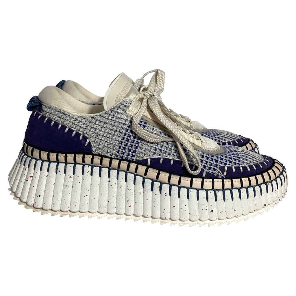 Women's Chloé Nama Platform Sneakers in Multicolor Recycled Nylon