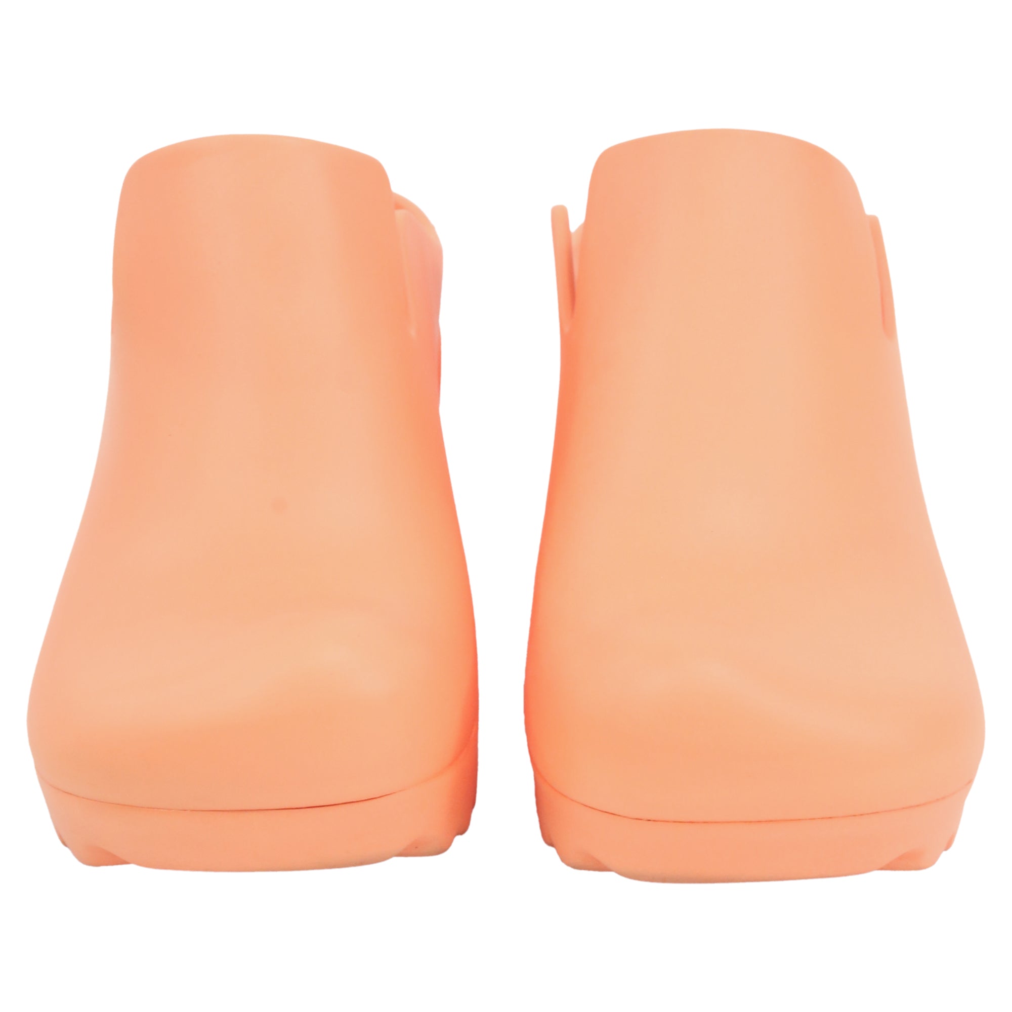 Women's Bottega Veneta Flash Mules in Orange Rubber