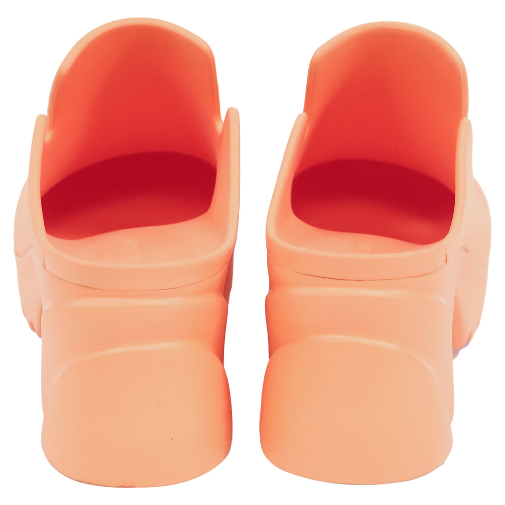 Women's Bottega Veneta Flash Mules in Orange Rubber