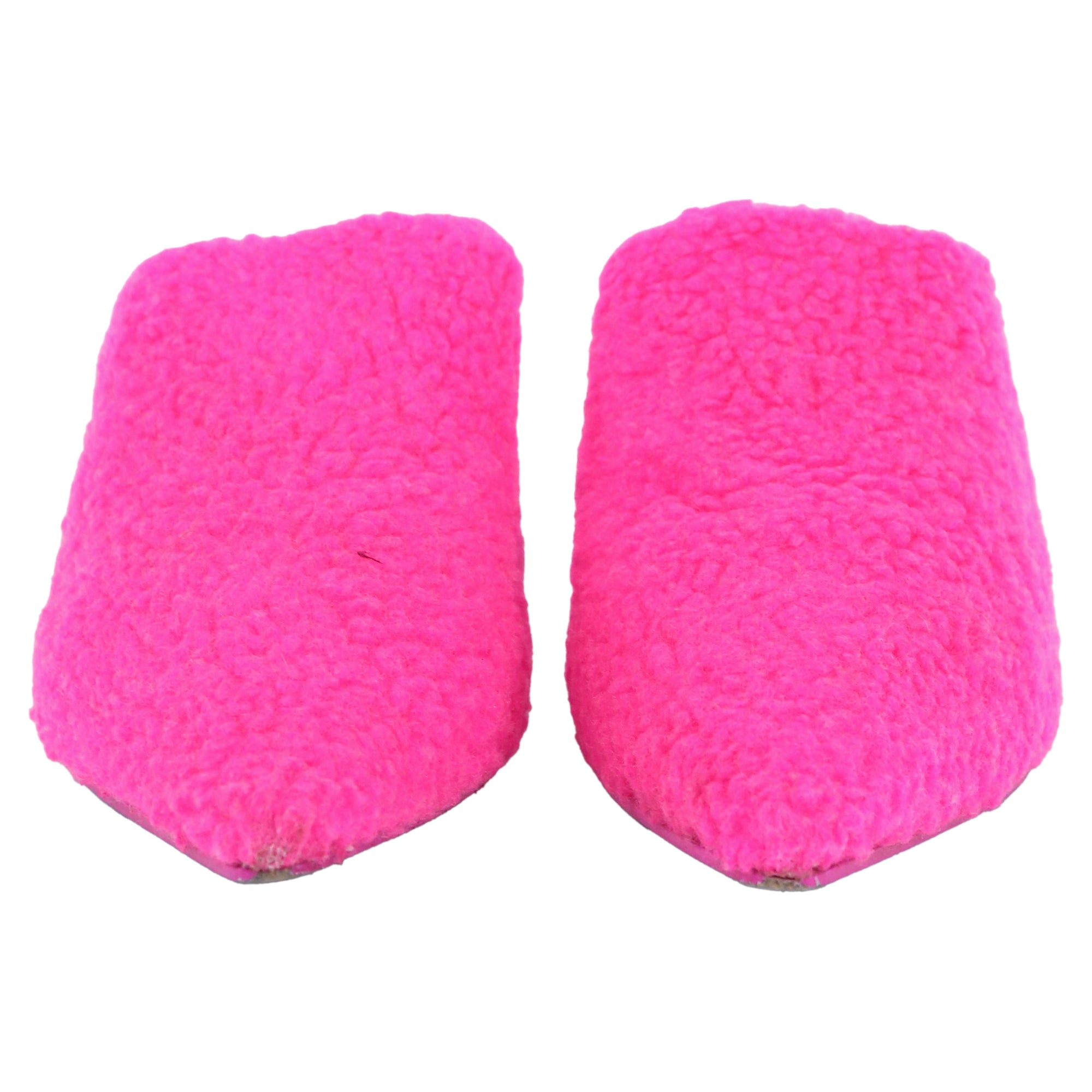 Women's Loewe Fleece Kitten-Heel Mule Pumps in Pink Fleece