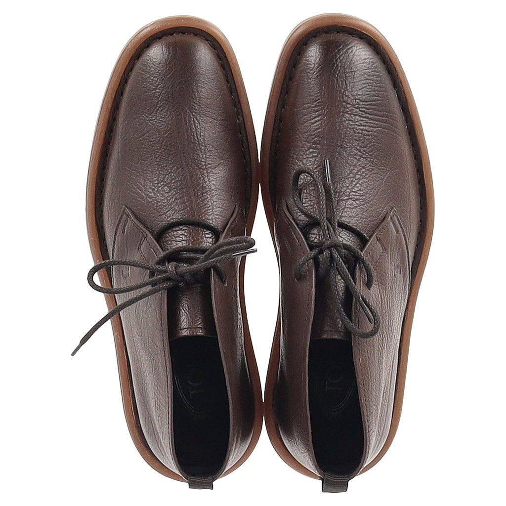 Men's  Tod's Lace-Up Desert Boots in Brown Leather