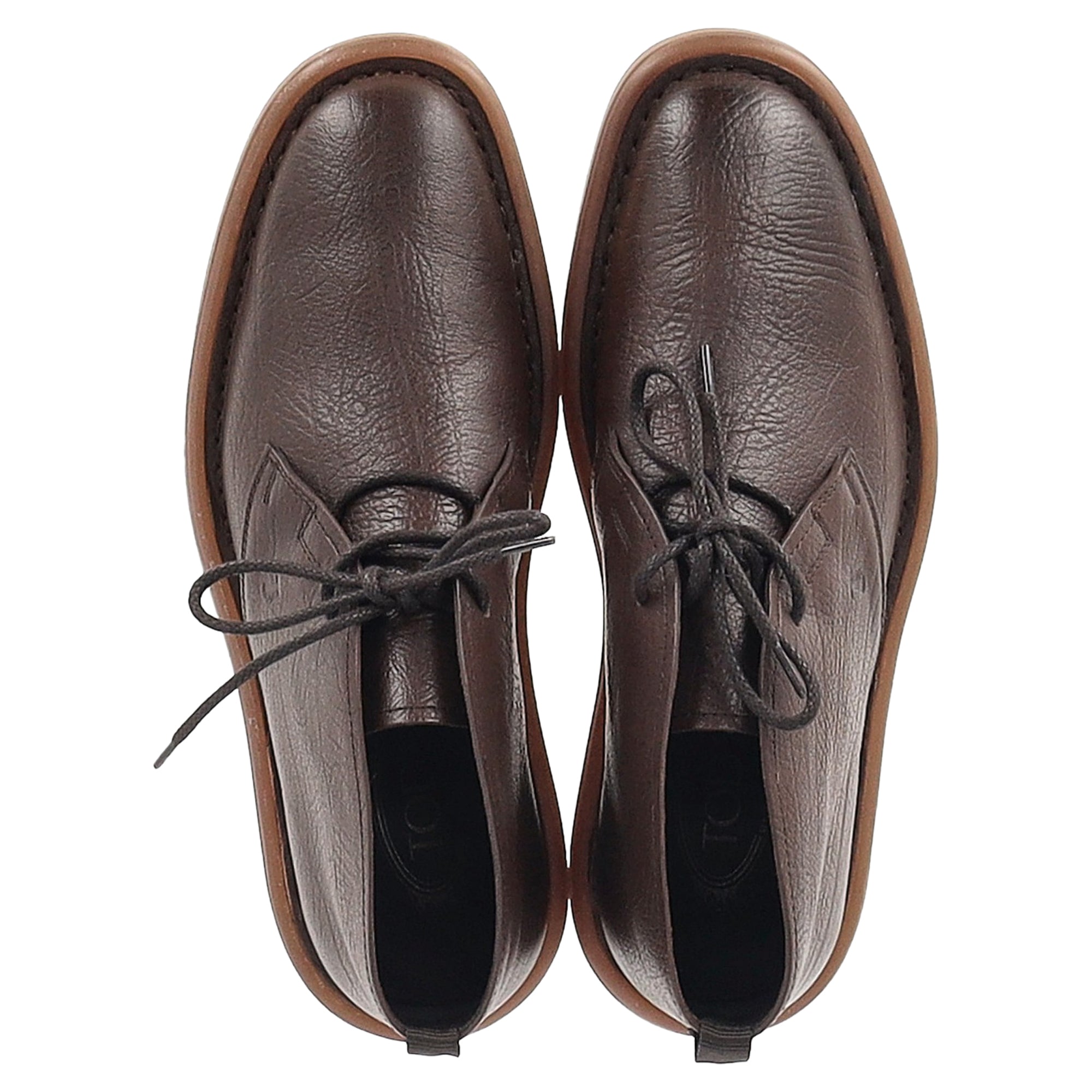 Men's  Tod's Lace-Up Desert Boots in Brown Leather