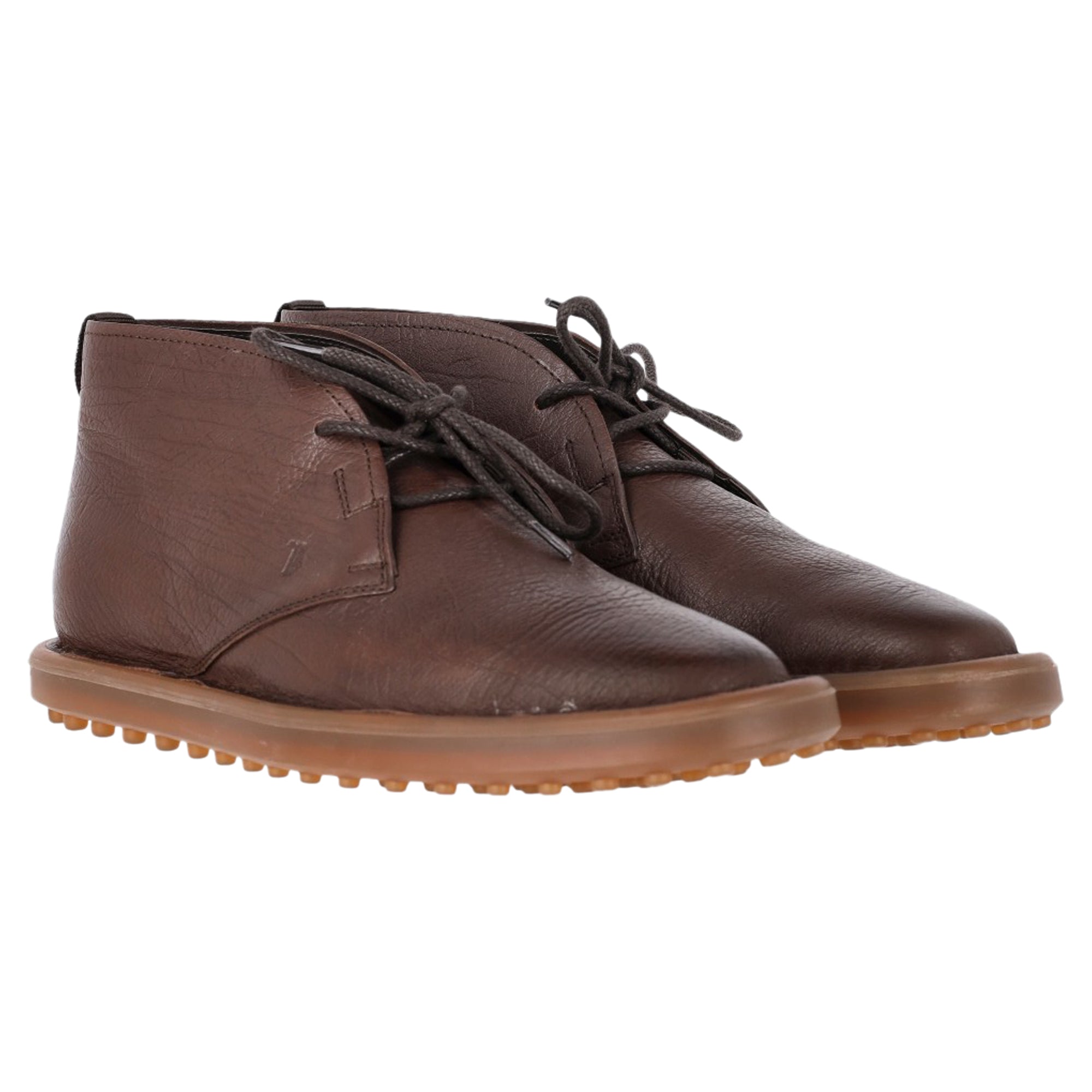 Men's  Tod's Lace-Up Desert Boots in Brown Leather