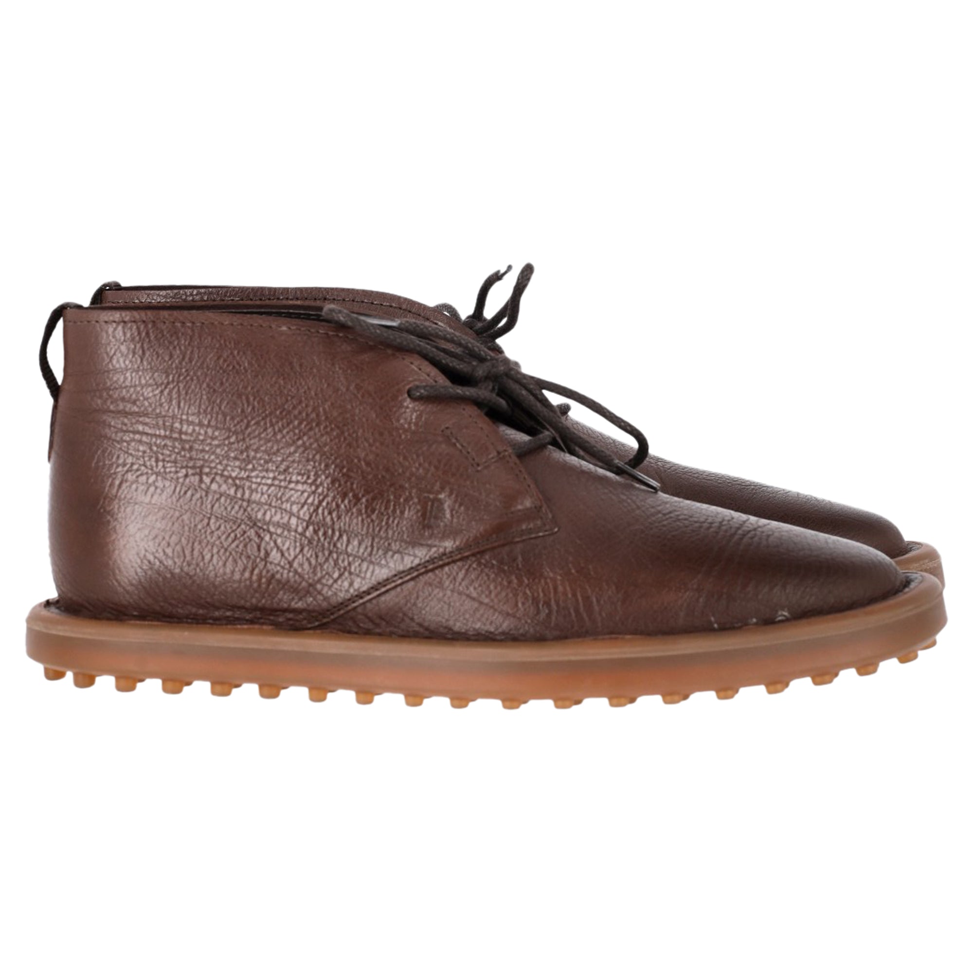 Men's  Tod's Lace-Up Desert Boots in Brown Leather