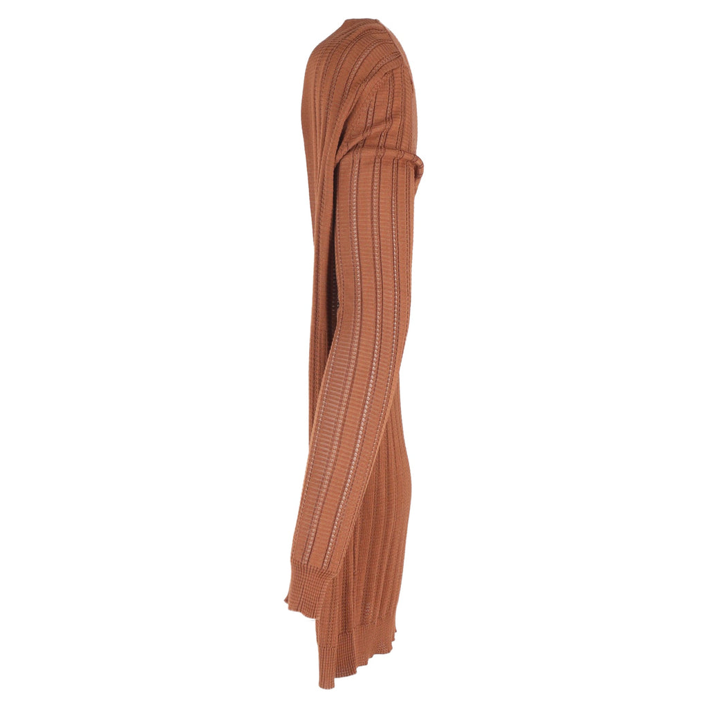 M Missoni Ribbed Knit igan in Brown Viscose