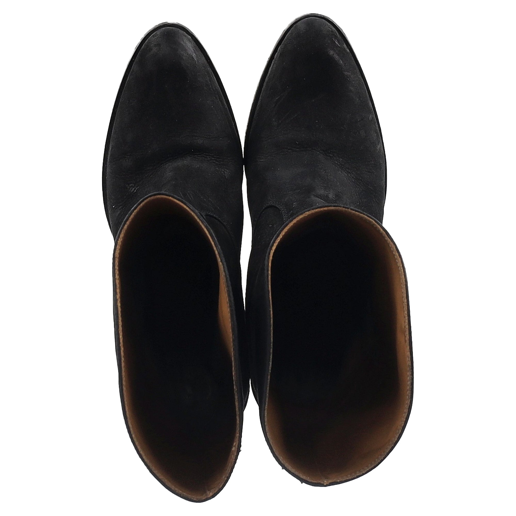 Chloé Western Cowboy Boots in Black Leather and Suede