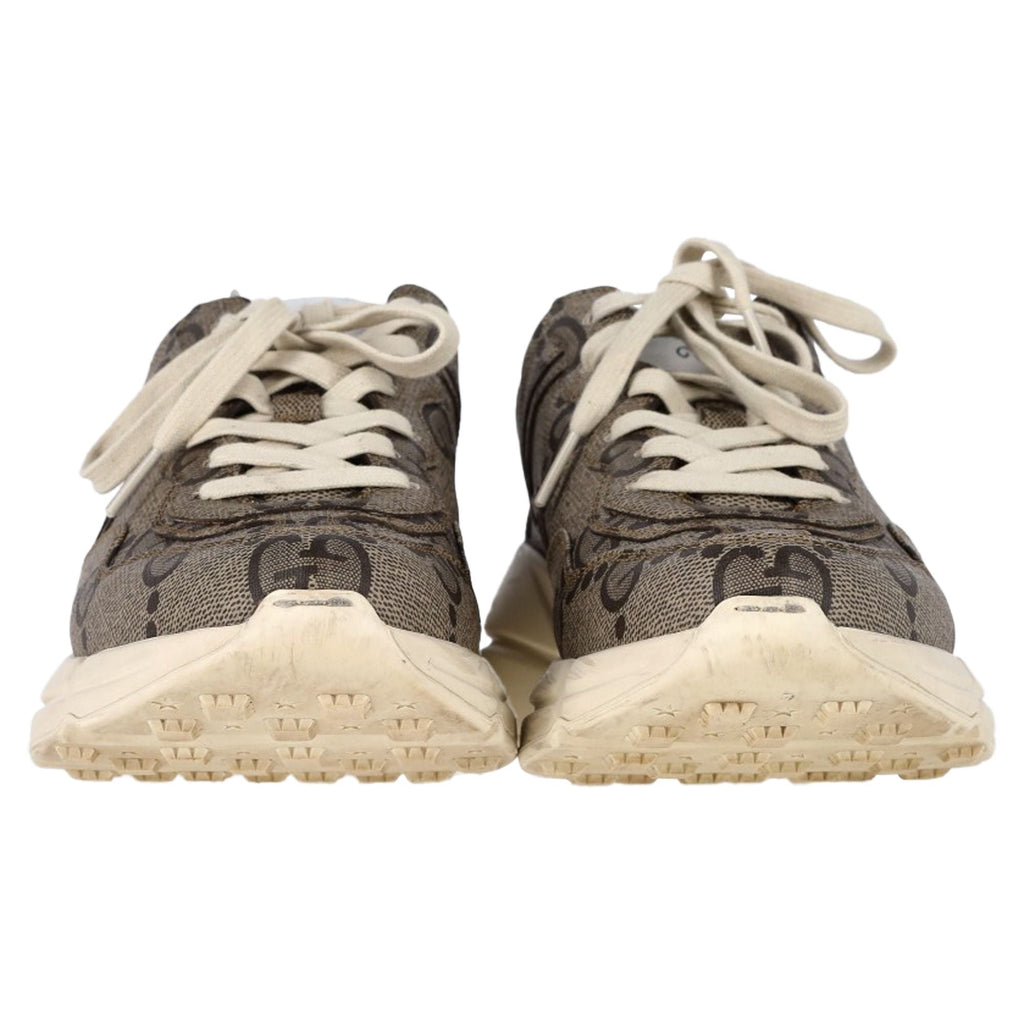 Gucci Rhyton Monogram Sneakers in Beige Canvas