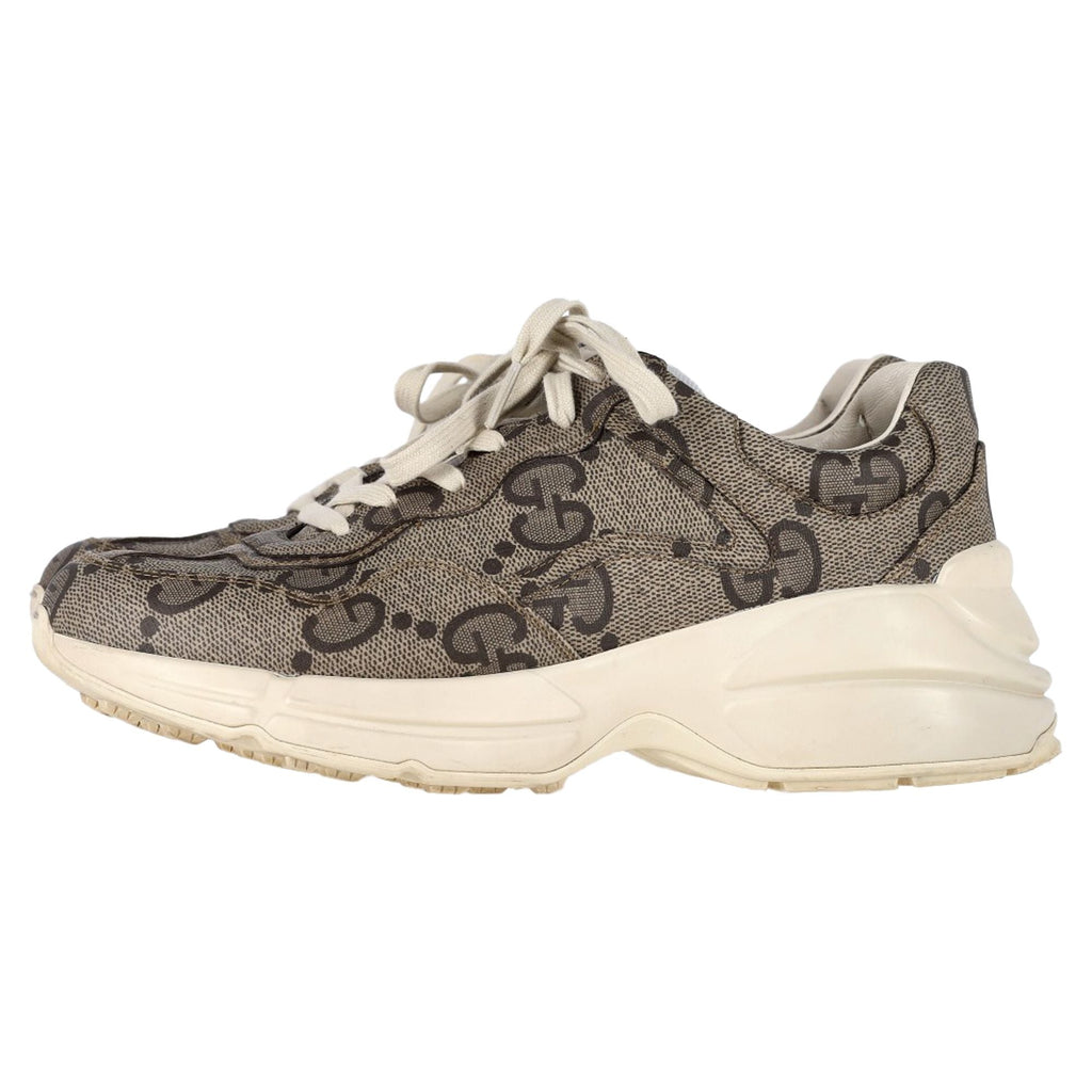 Gucci Rhyton Monogram Sneakers in Beige Canvas