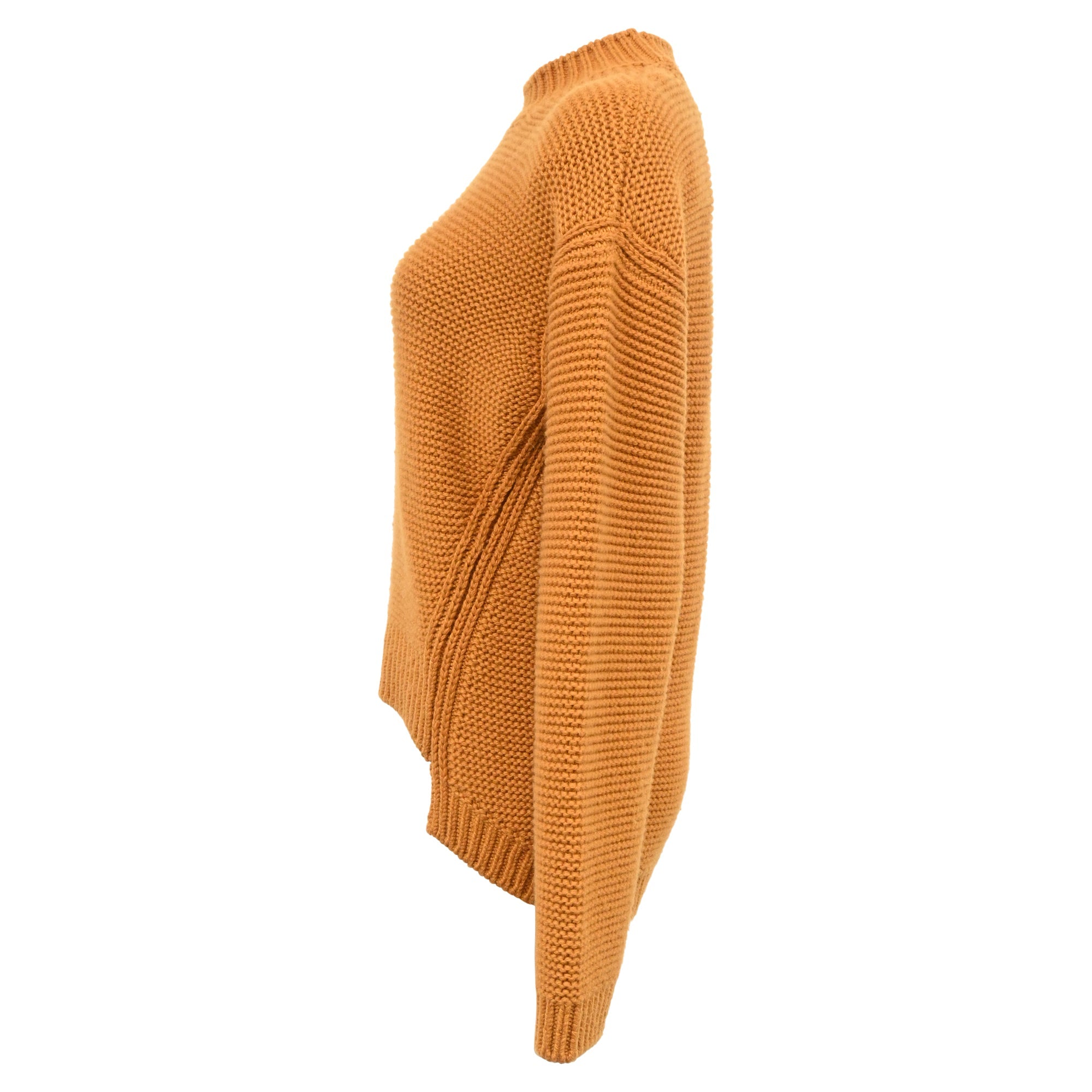 Hermès Knitted Mock Neck Sweater in Brown Wool