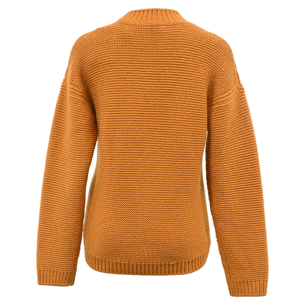 Hermès Knitted Mock Neck Sweater in Brown Wool