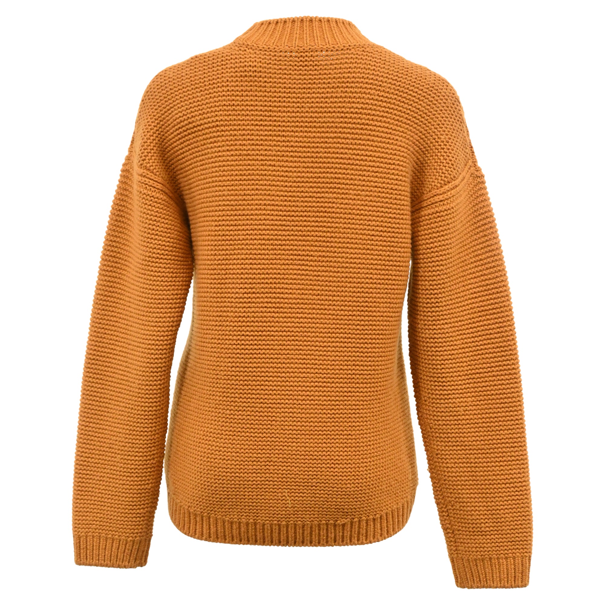 Hermès Knitted Mock Neck Sweater in Brown Wool