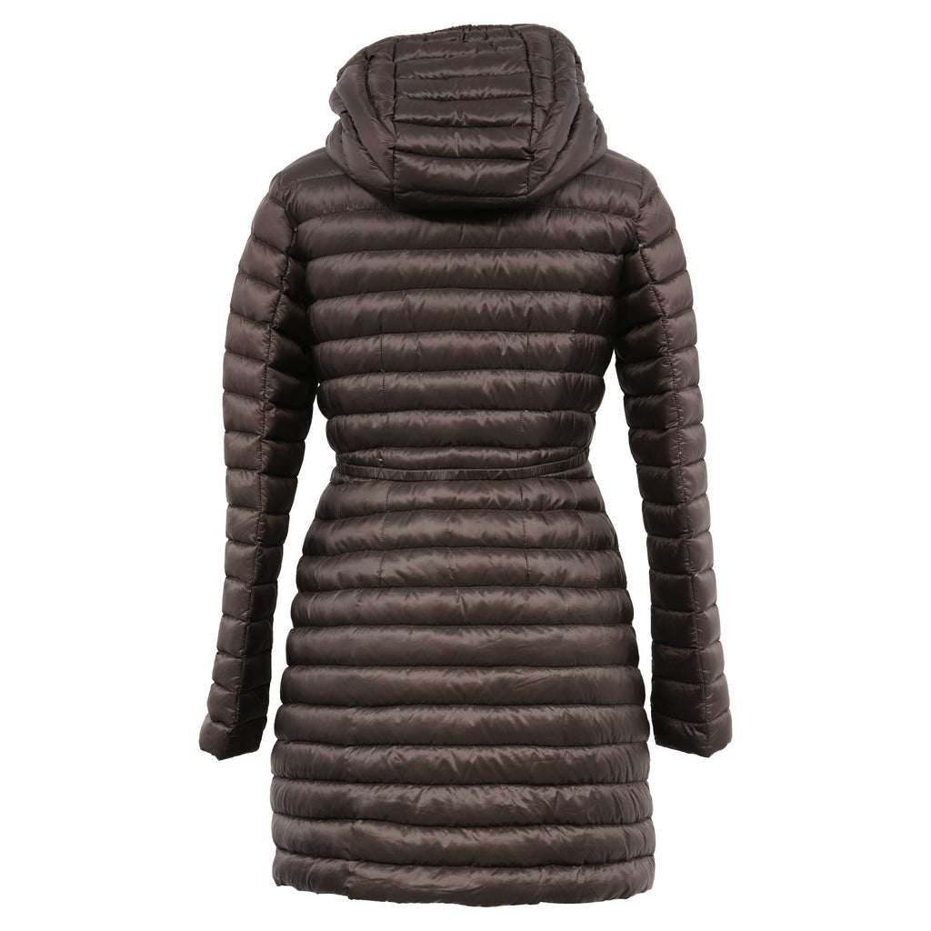 Moncler Packable Barbel Down Coat in Brown Polyamide