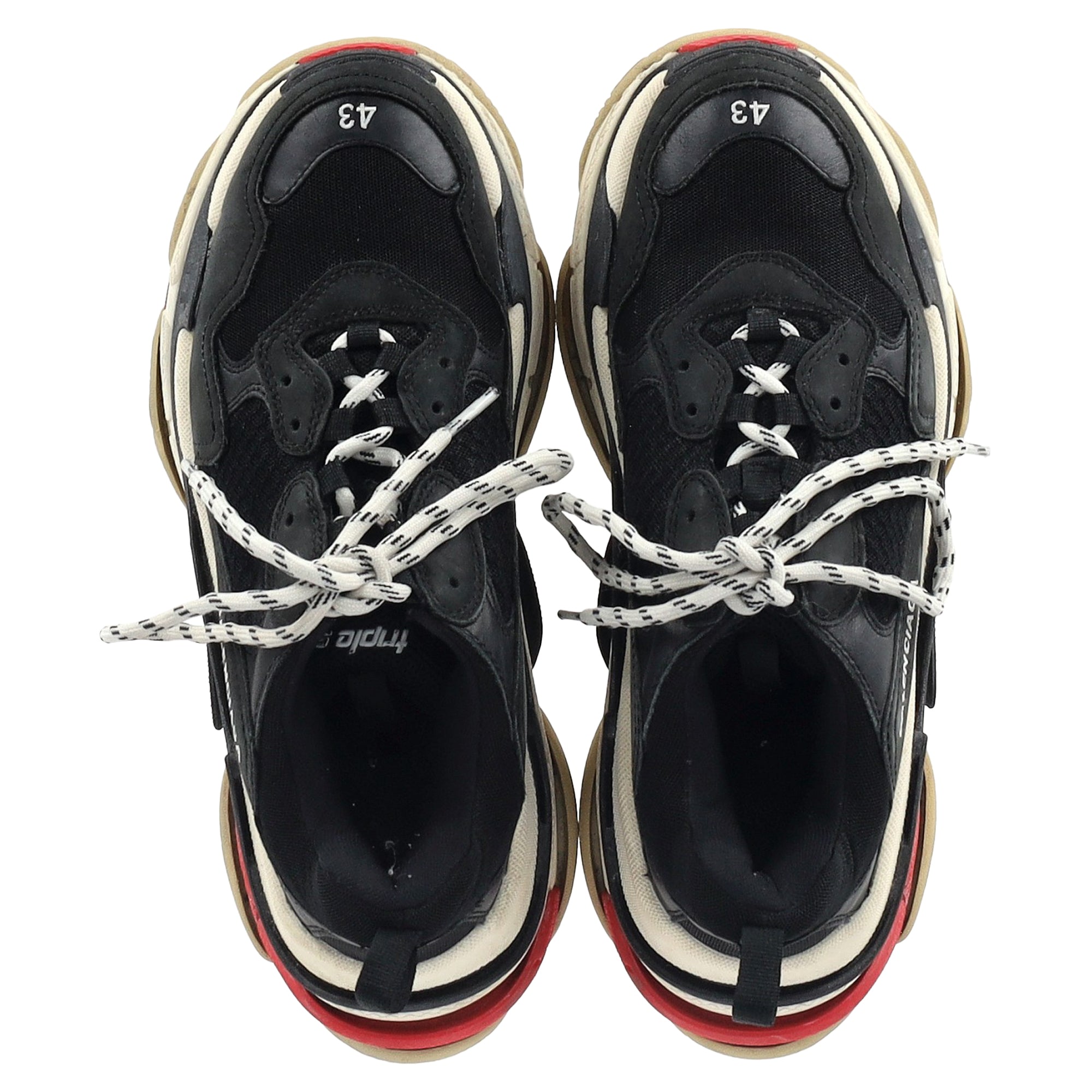Men's Balenciaga Triple S Sneakers in Black Polyester