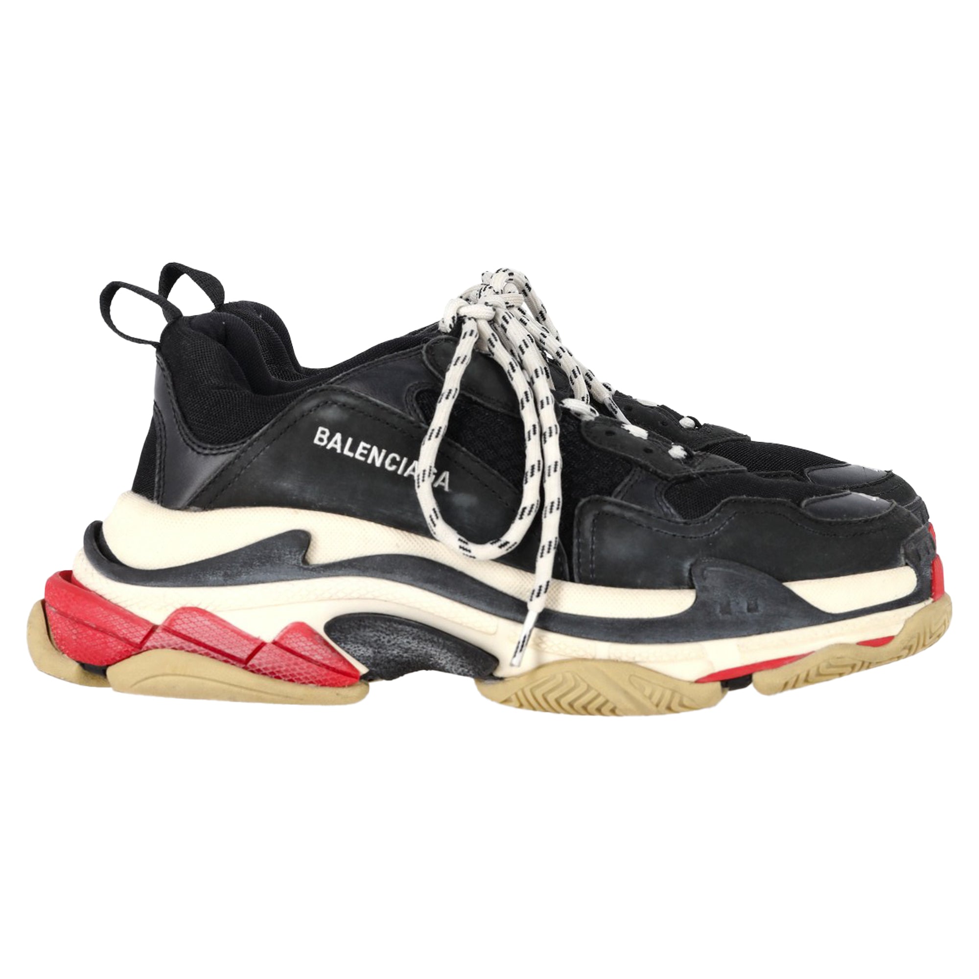 Men's Balenciaga Triple S Sneakers in Black Polyester