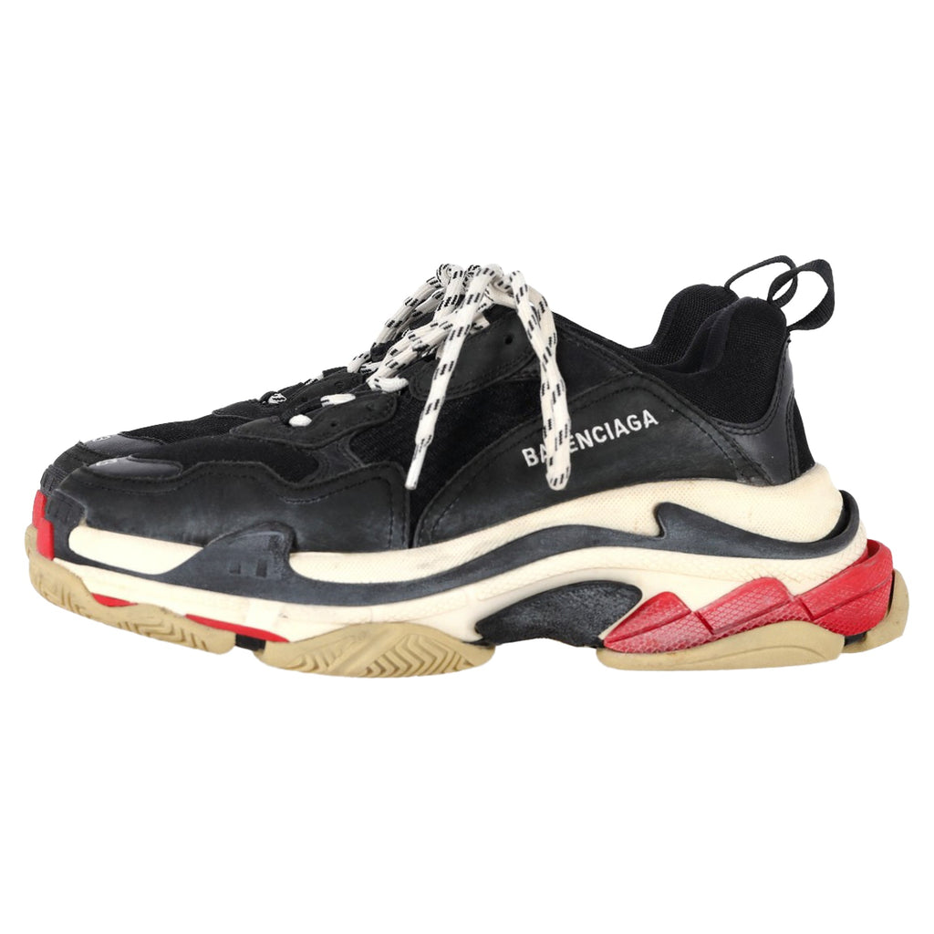 Men's Balenciaga Triple S Sneakers in Black Polyester