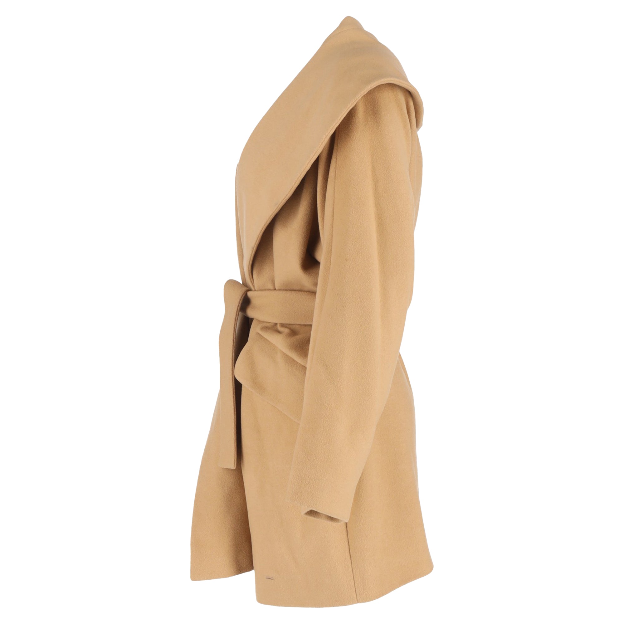 Missoni Belted Coat with Pockets in Brown Wool