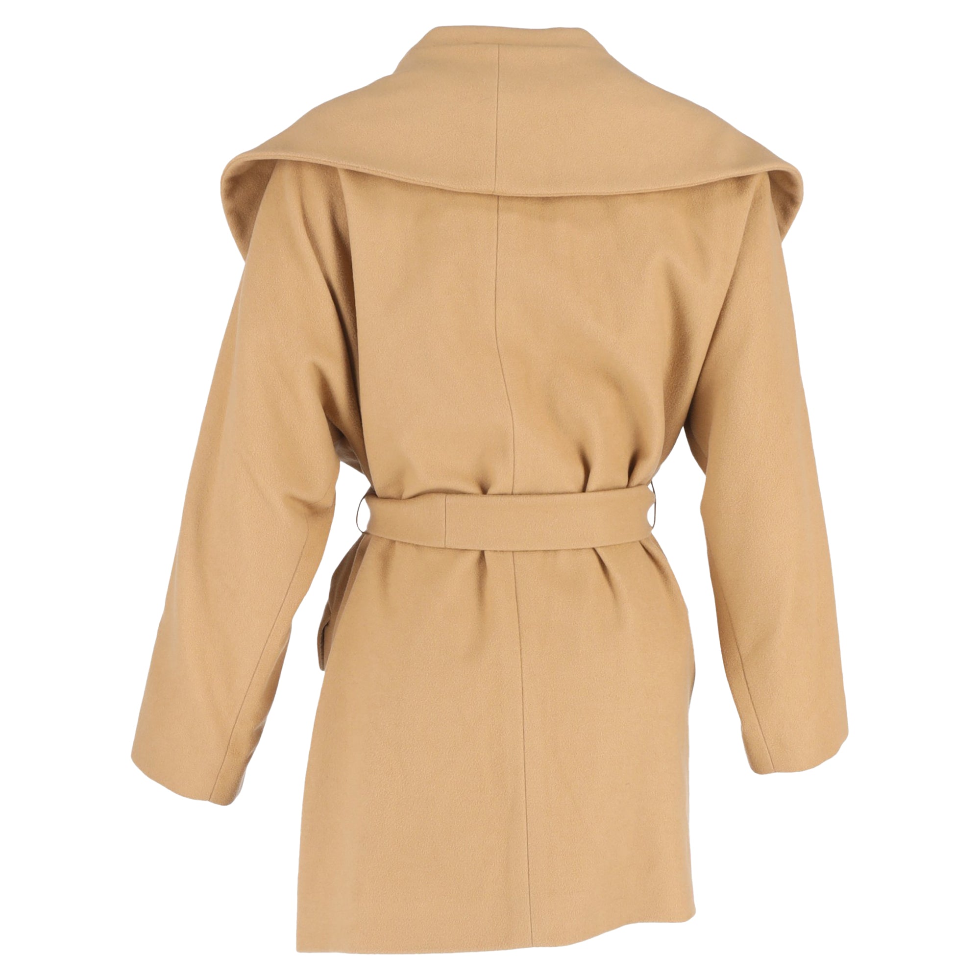 Missoni Belted Coat with Pockets in Brown Wool