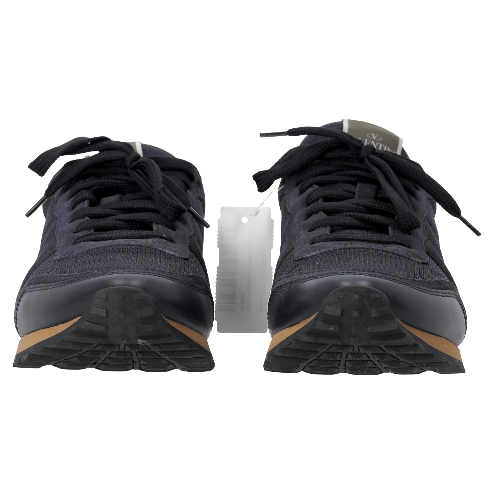 Men's Valentino Garavani Rockrunner Sneakers in Navy Blue Mixed Media