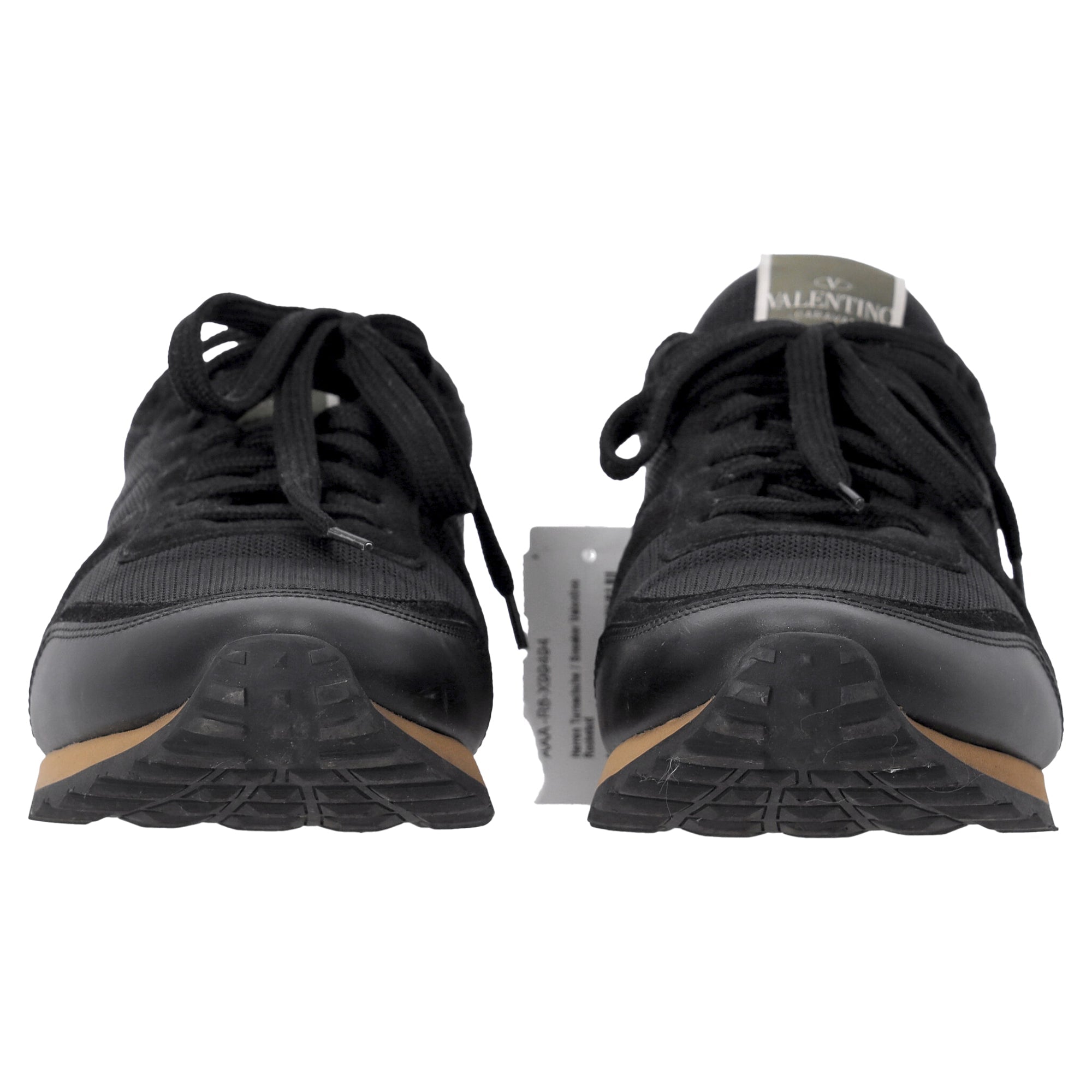 Men's Valentino Garavani Rockrunner Sneakers in Black Mixed Media