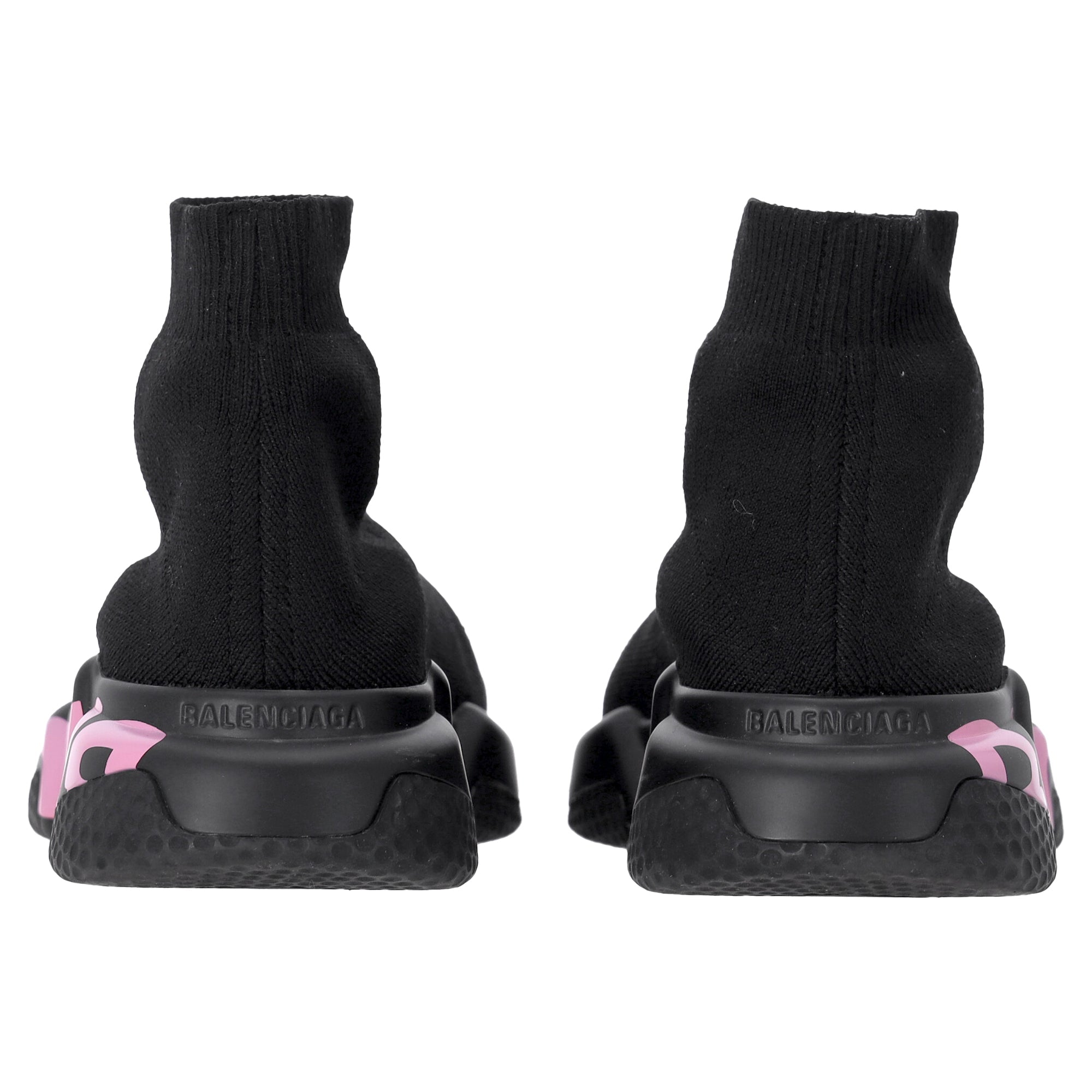 Women's Balenciaga Graffiti Speed Sneakers in Black Polyester