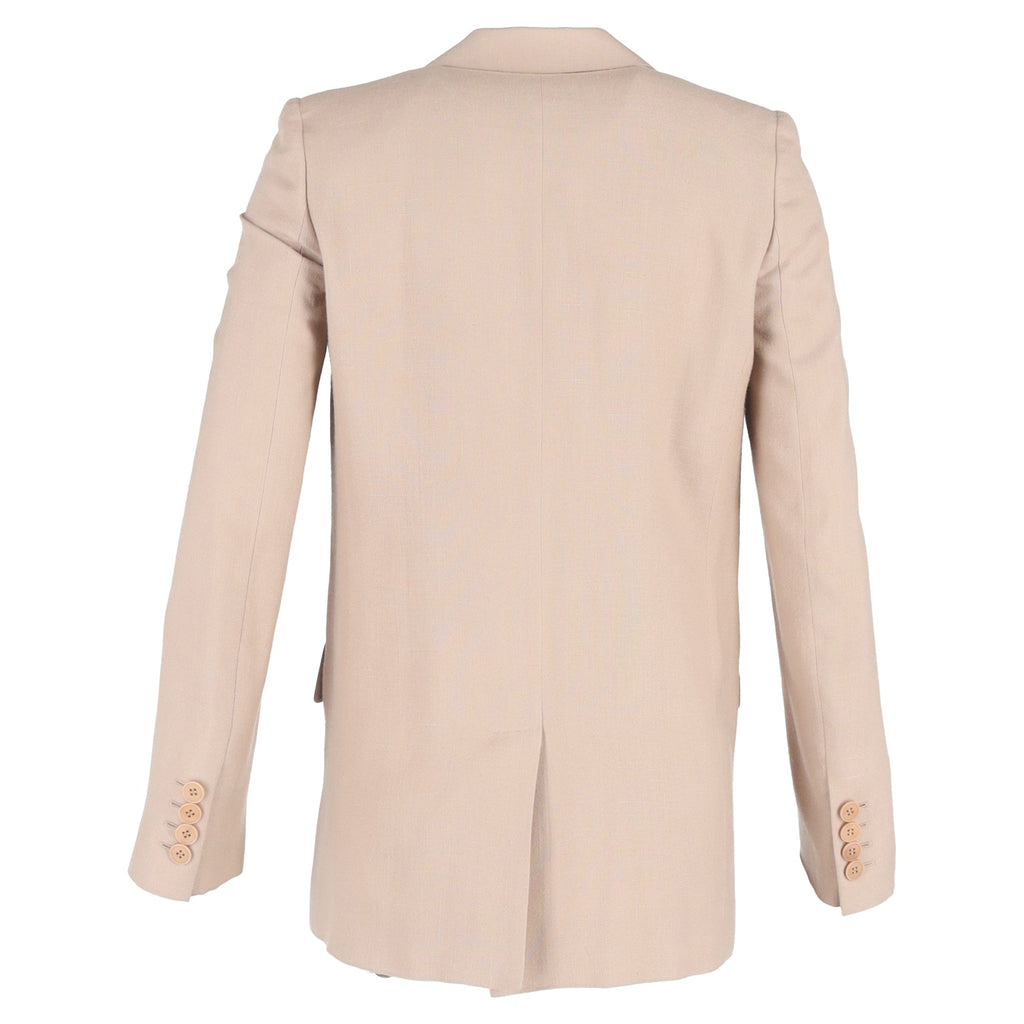Stella Mccartney Single-Breasted Blazer in Nude Linen
