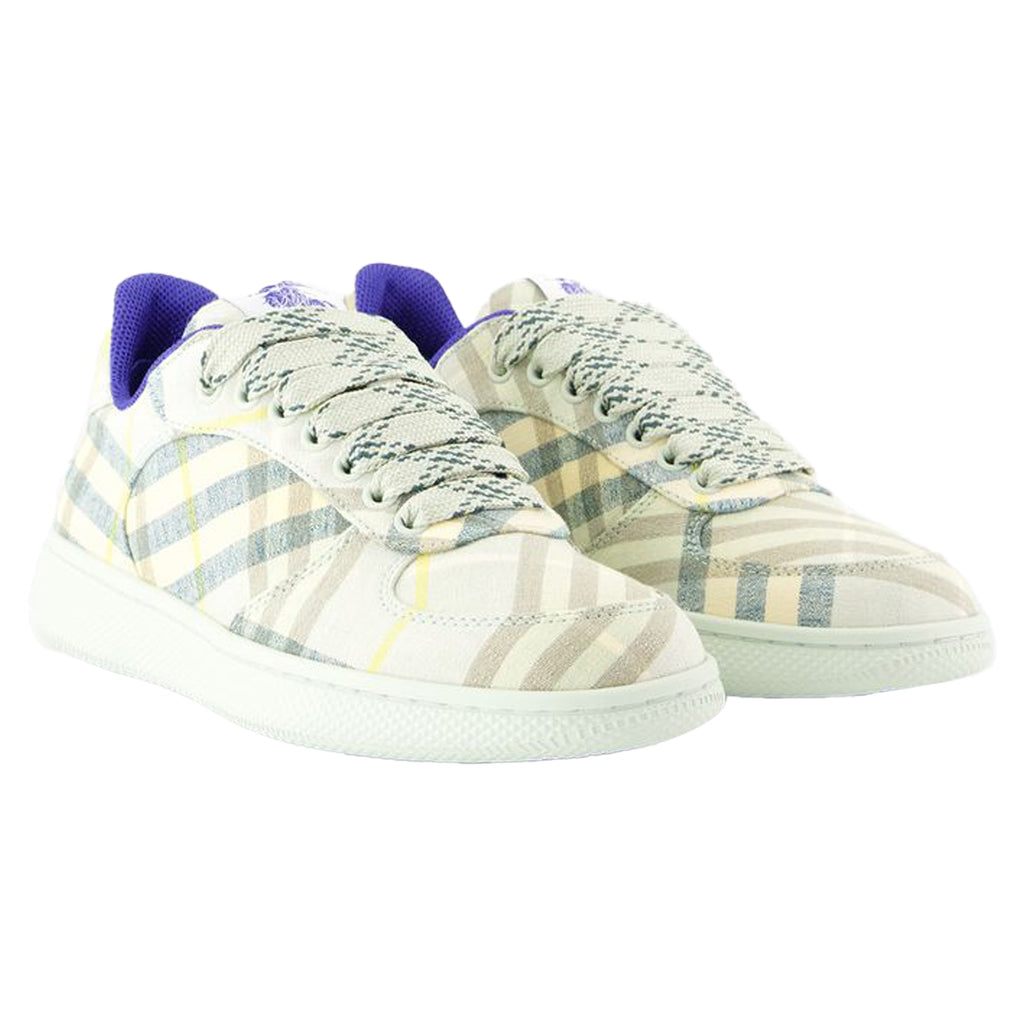 Women's Terrace Check Sneakers - Burberry - Linen - Multi