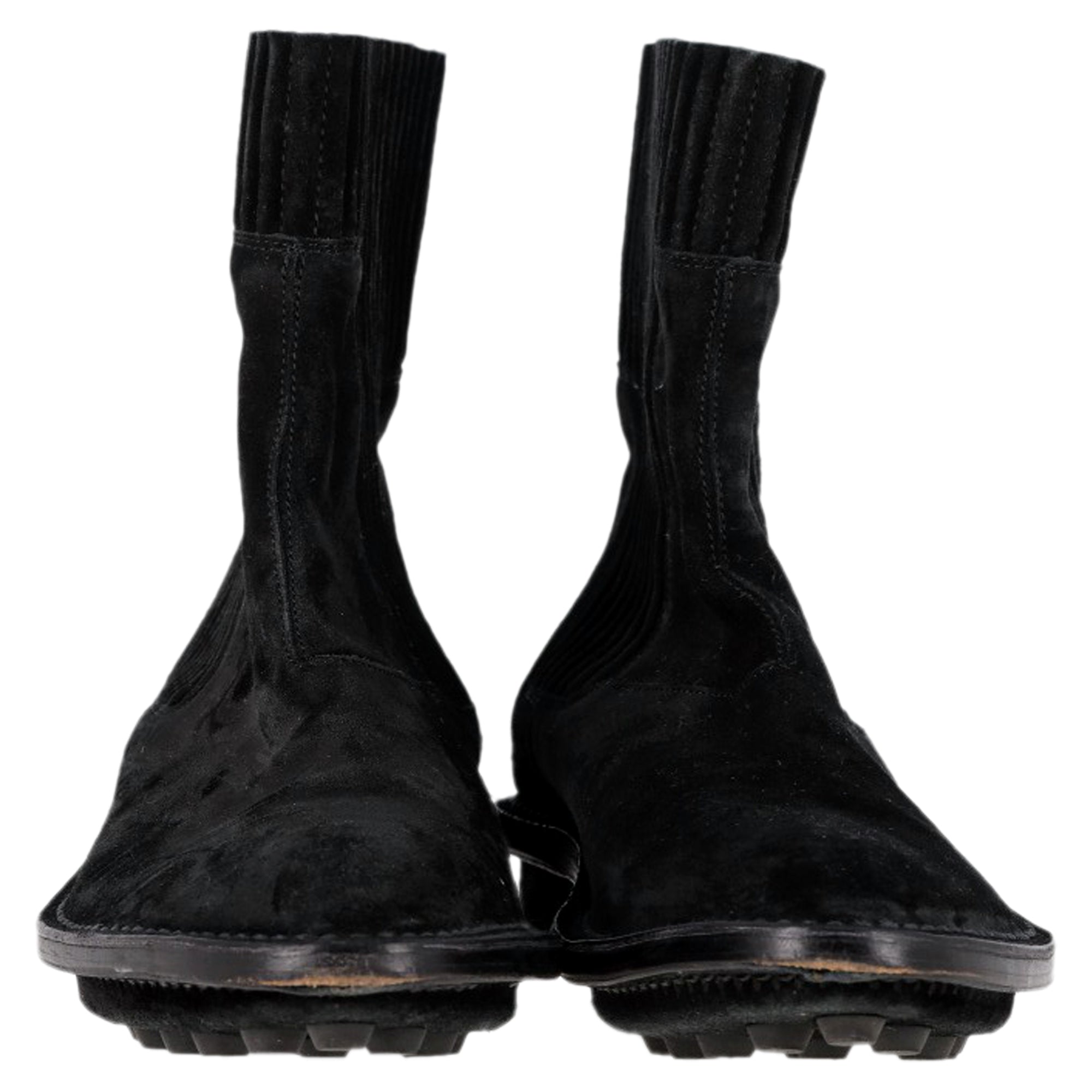 Women's Balenciaga Chelsea Boots in Black Suede