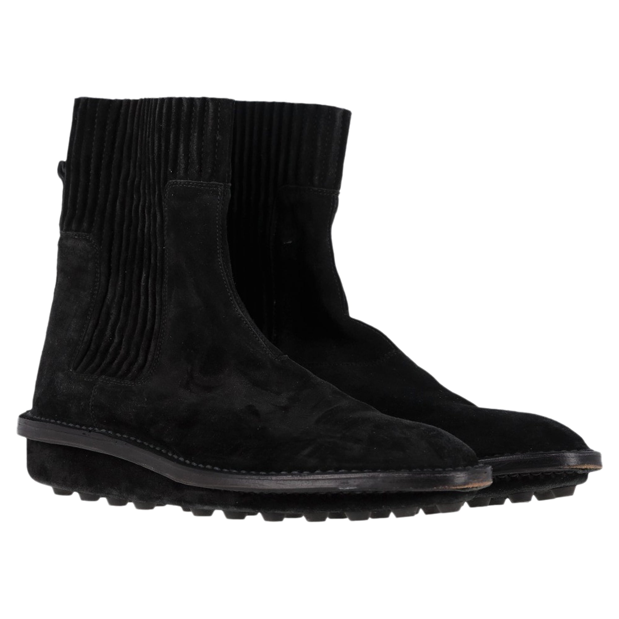 Women's Balenciaga Chelsea Boots in Black Suede