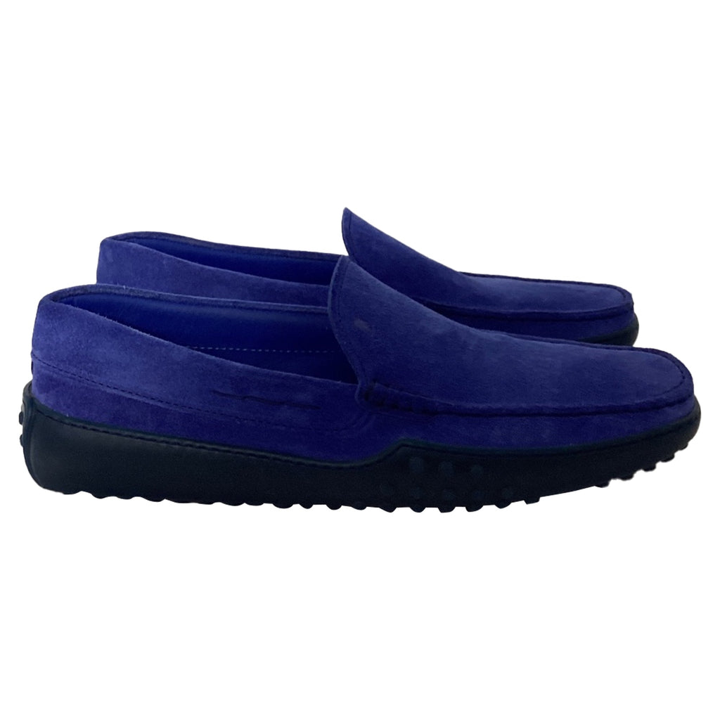 Men's Tod's Slip-On Loafers in Blue Suede