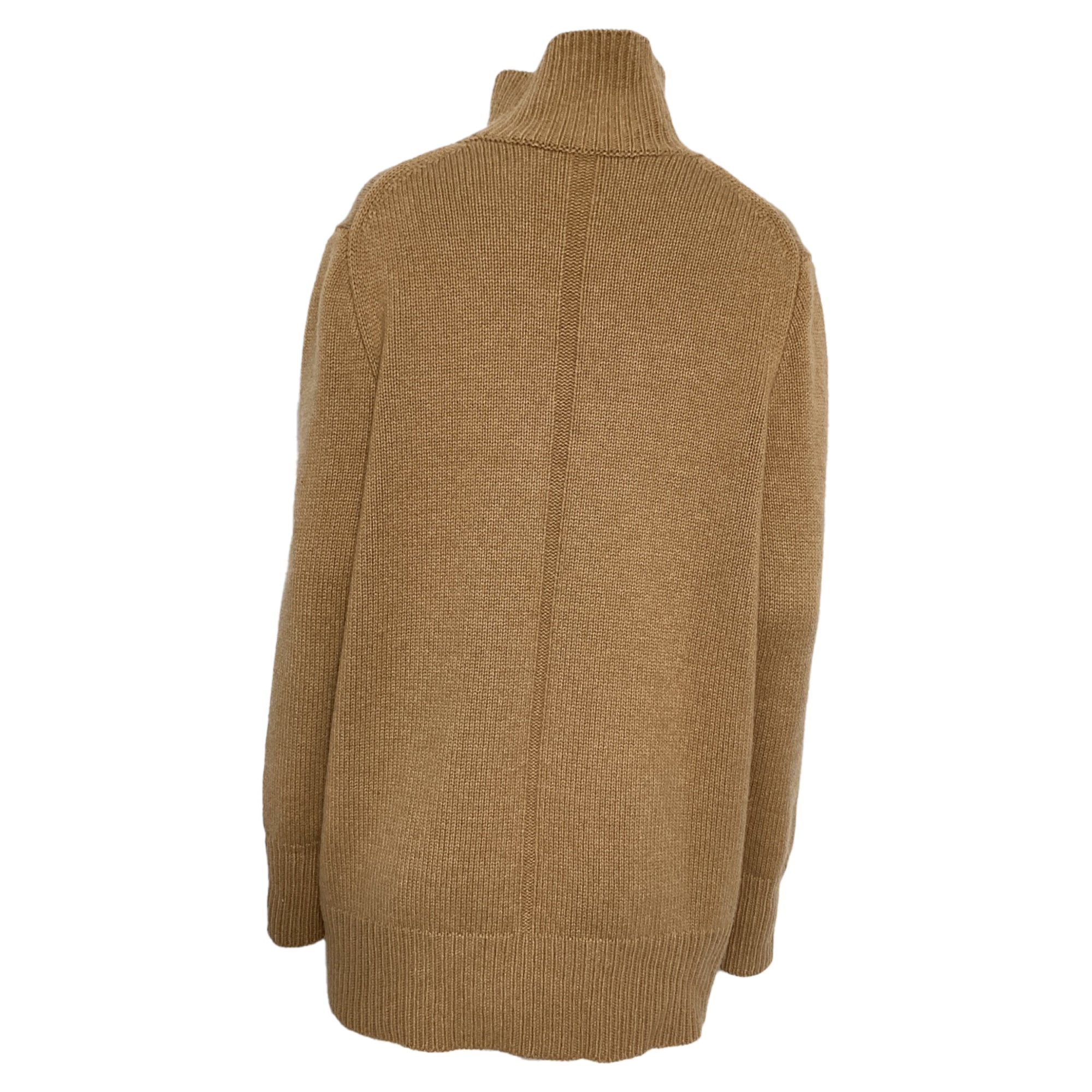 The Row Hepny Mélange Turtleneck Sweater in Brown Cashmere