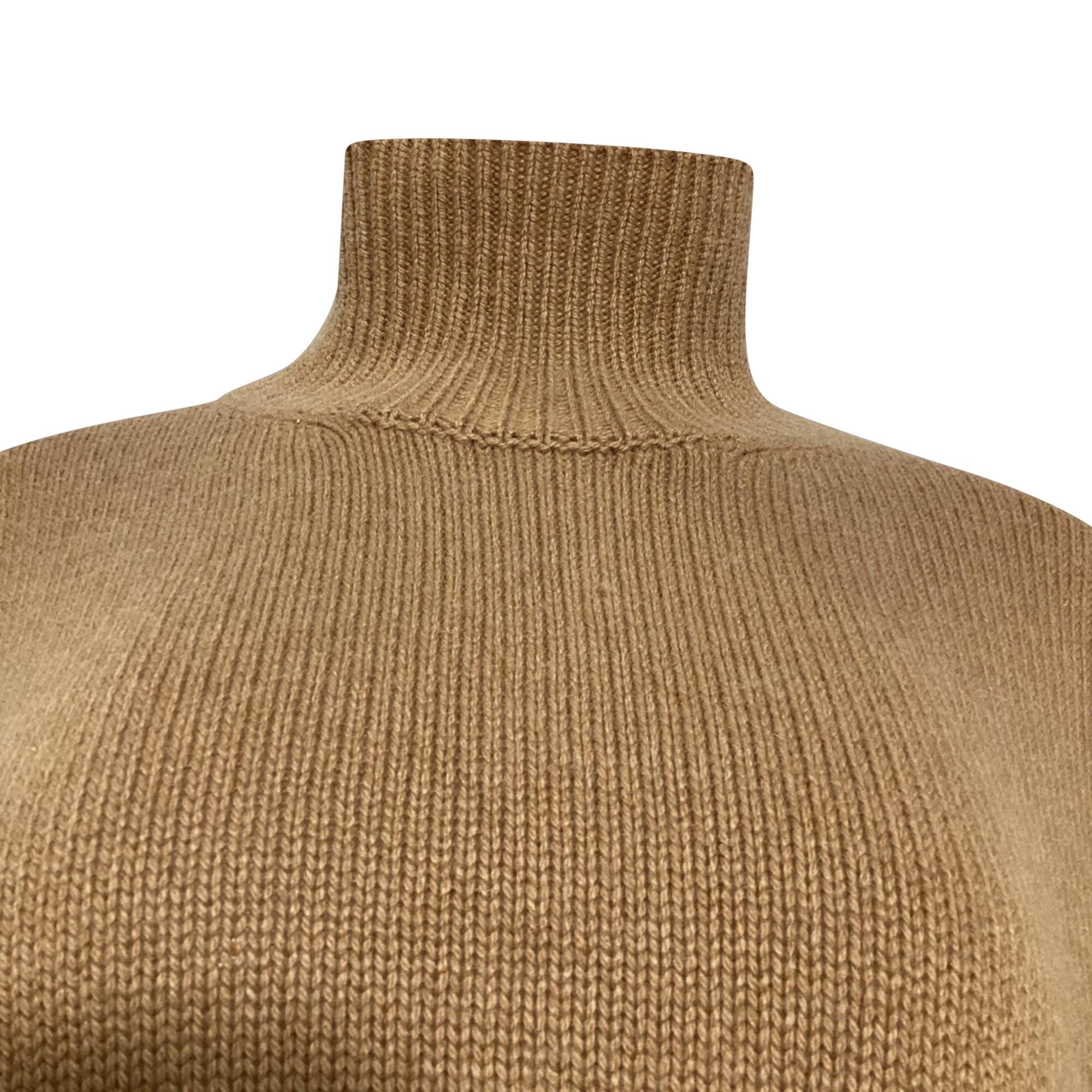 The Row Hepny Mélange Turtleneck Sweater in Brown Cashmere