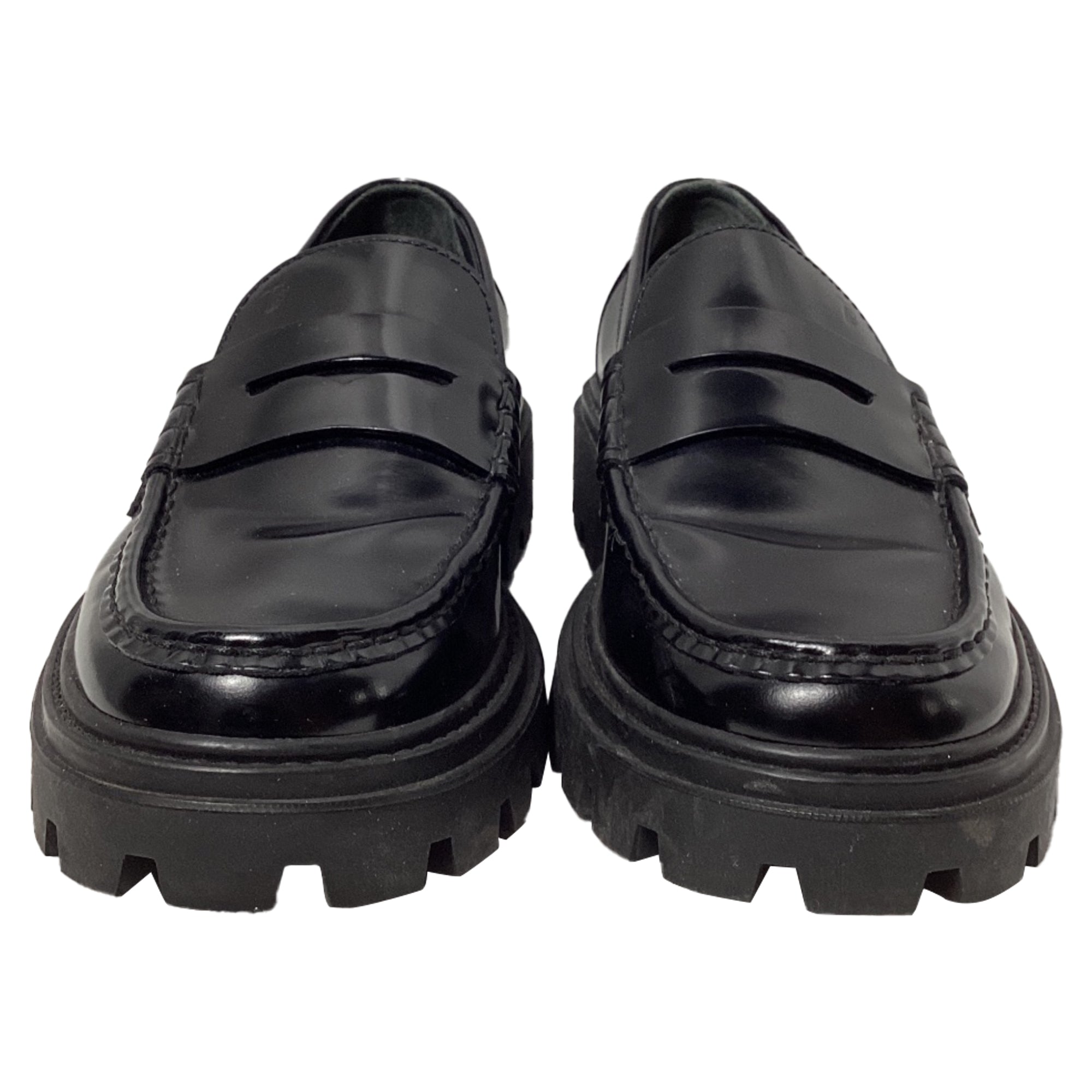 Women's Tod's Penny Loafers in Black Leather