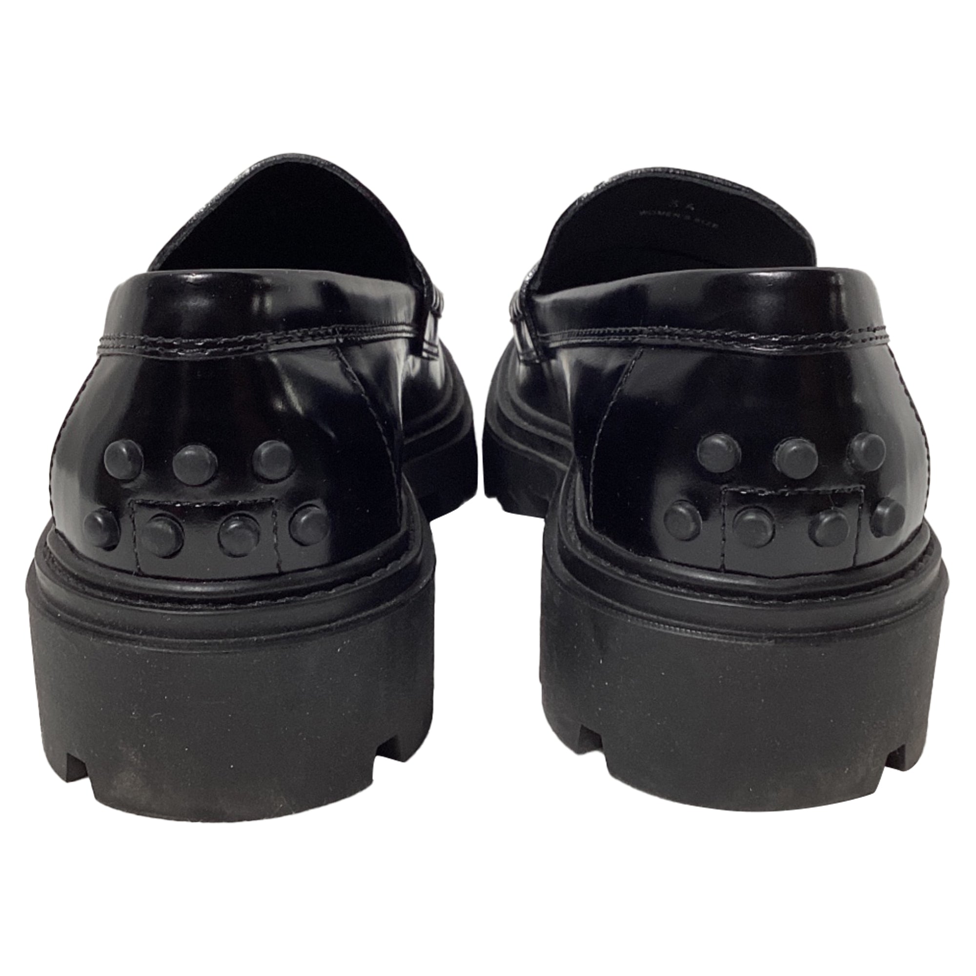 Women's Tod's Penny Loafers in Black Leather