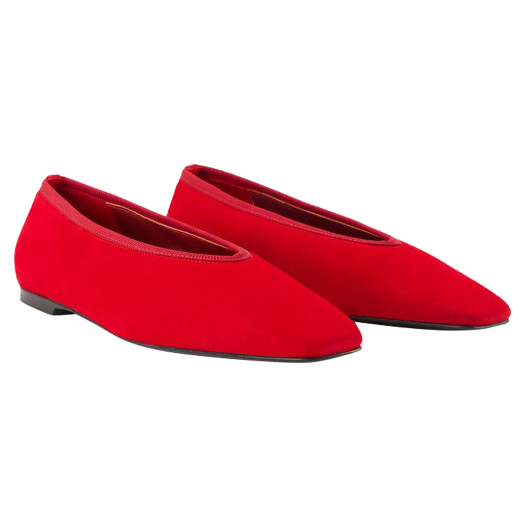 Women's Minimalist Ballerinas - TOTEME - Leather - Red