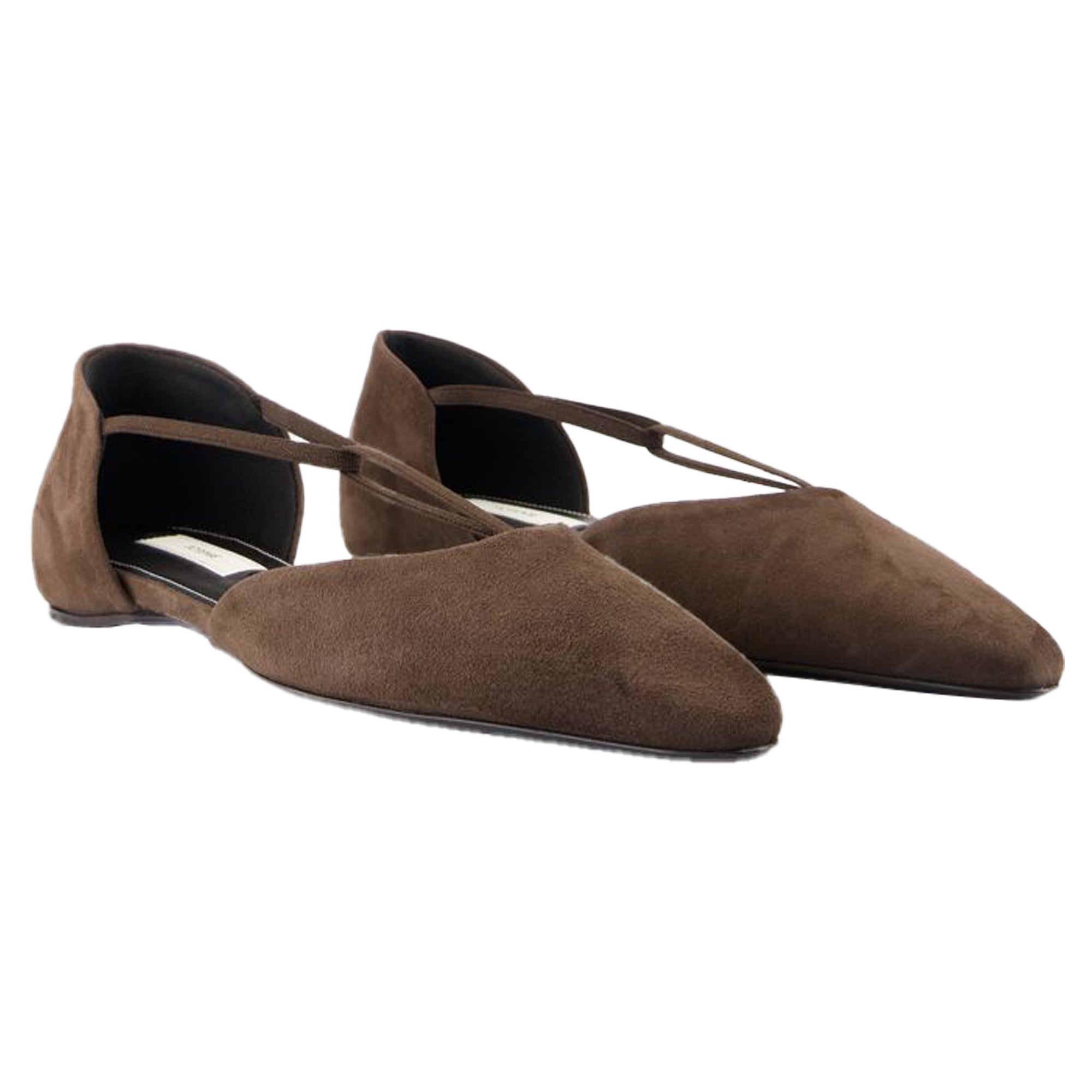 T-Strap Ballerinas - TOTEME - Leather - Brown