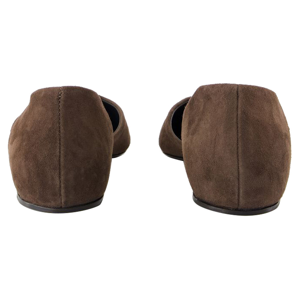 T-Strap Ballerinas - TOTEME - Leather - Brown