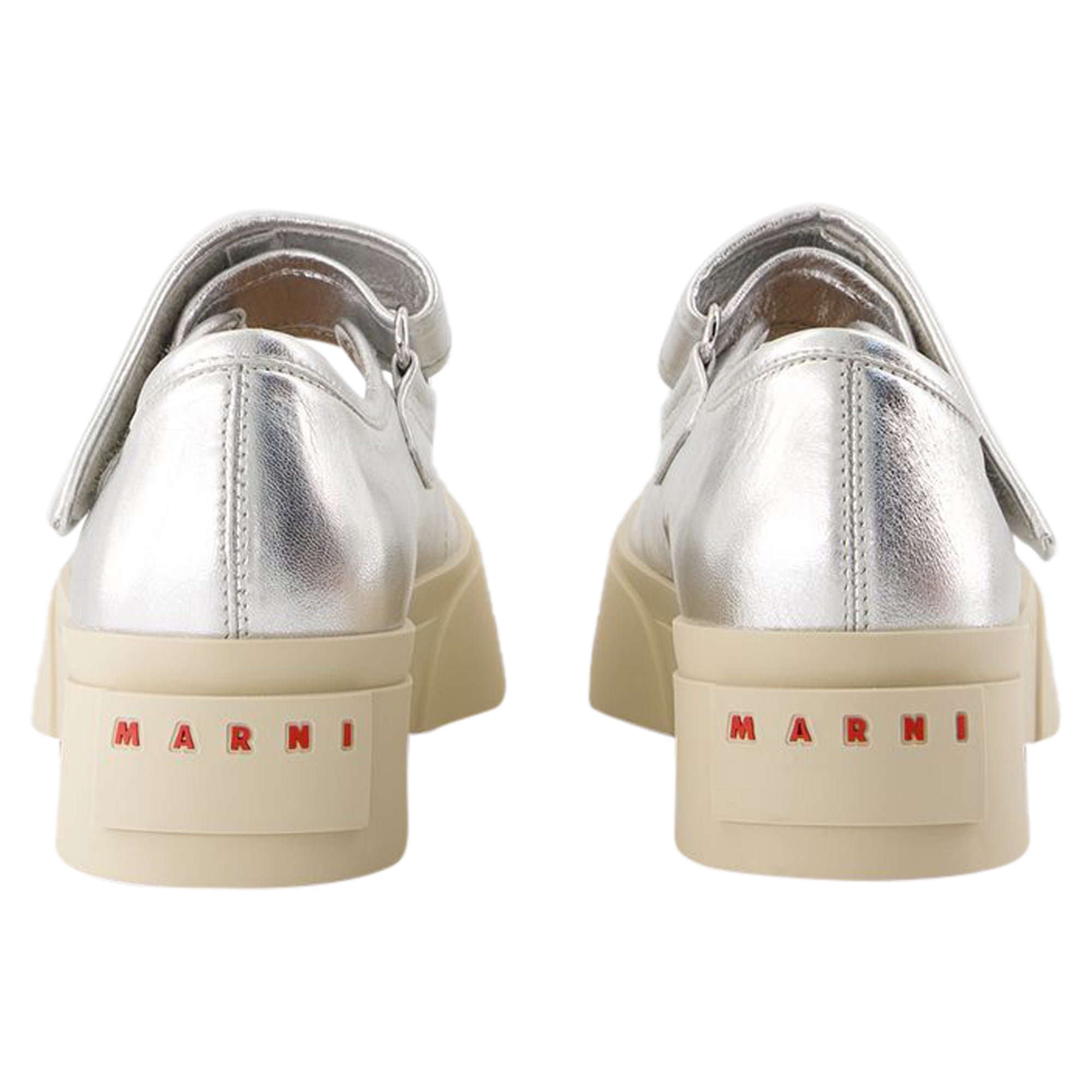 Women's Mary Jane Sneakers - Marni - Leather - Silver