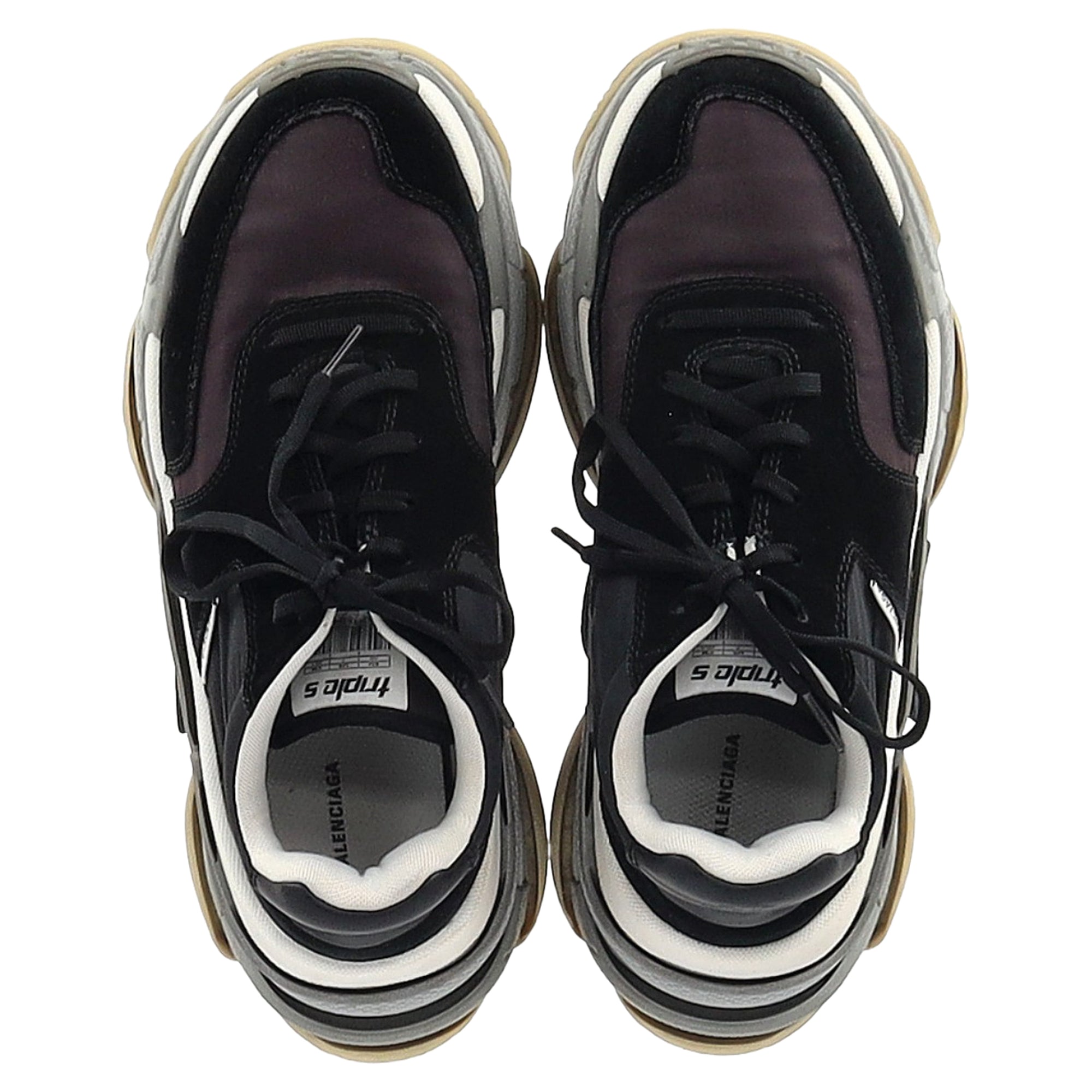 Women's Balenciaga Triple S Sneakers in Black Suede