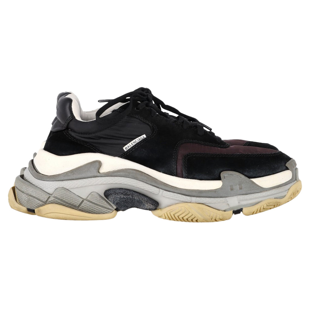 Women's Balenciaga Triple S Sneakers in Black Suede