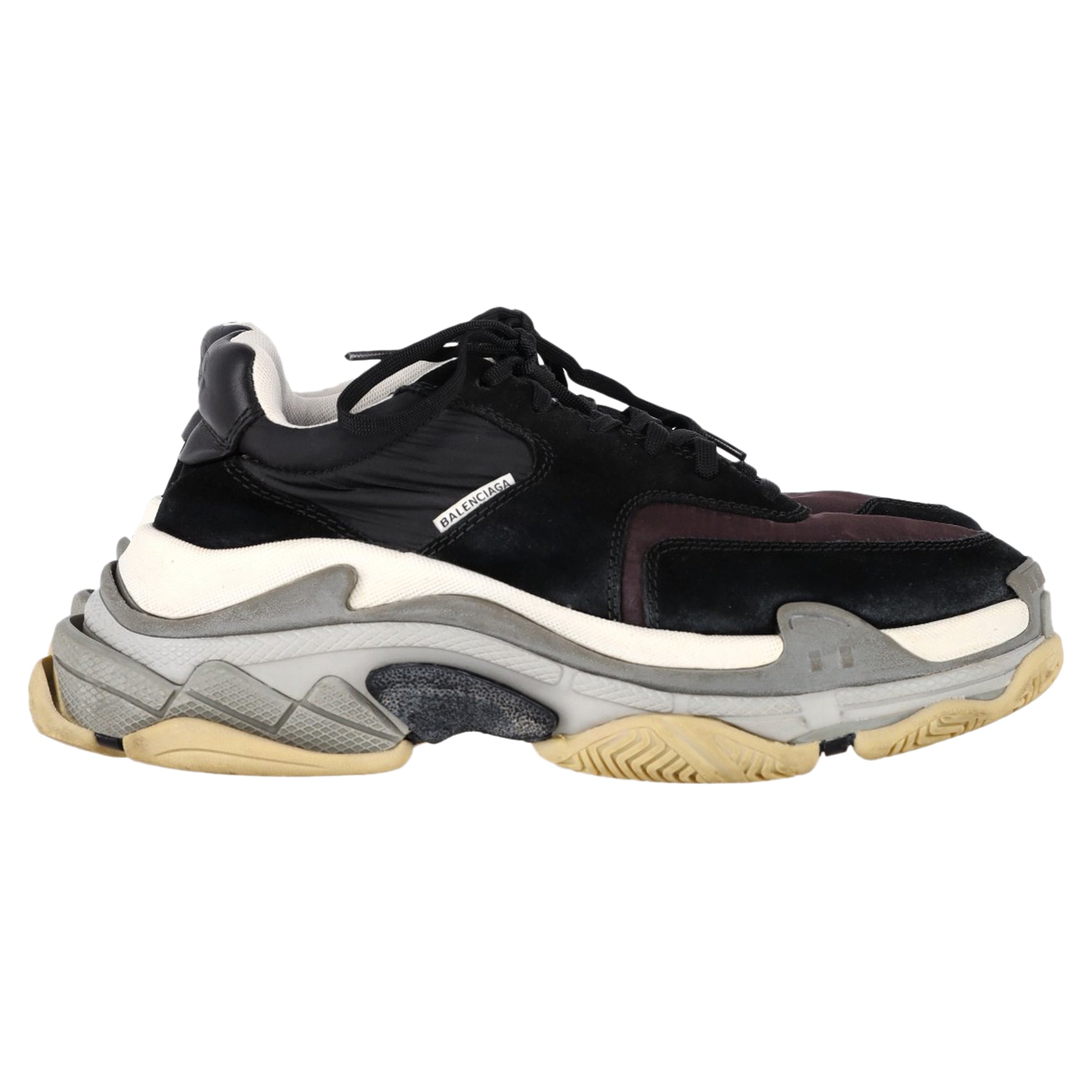 Women's Balenciaga Triple S Sneakers in Black Suede