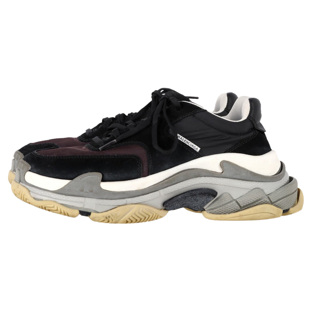 Women's Balenciaga Triple S Sneakers in Black Suede