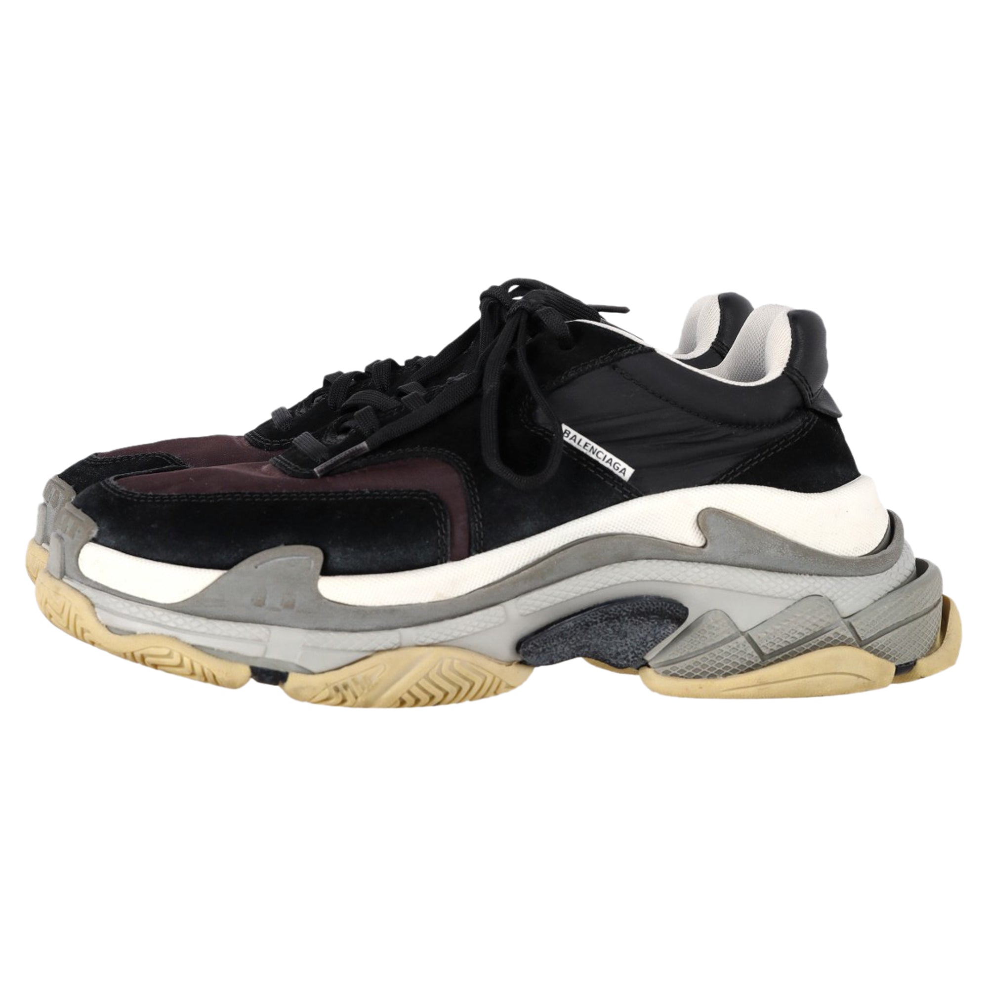 Women's Balenciaga Triple S Sneakers in Black Suede
