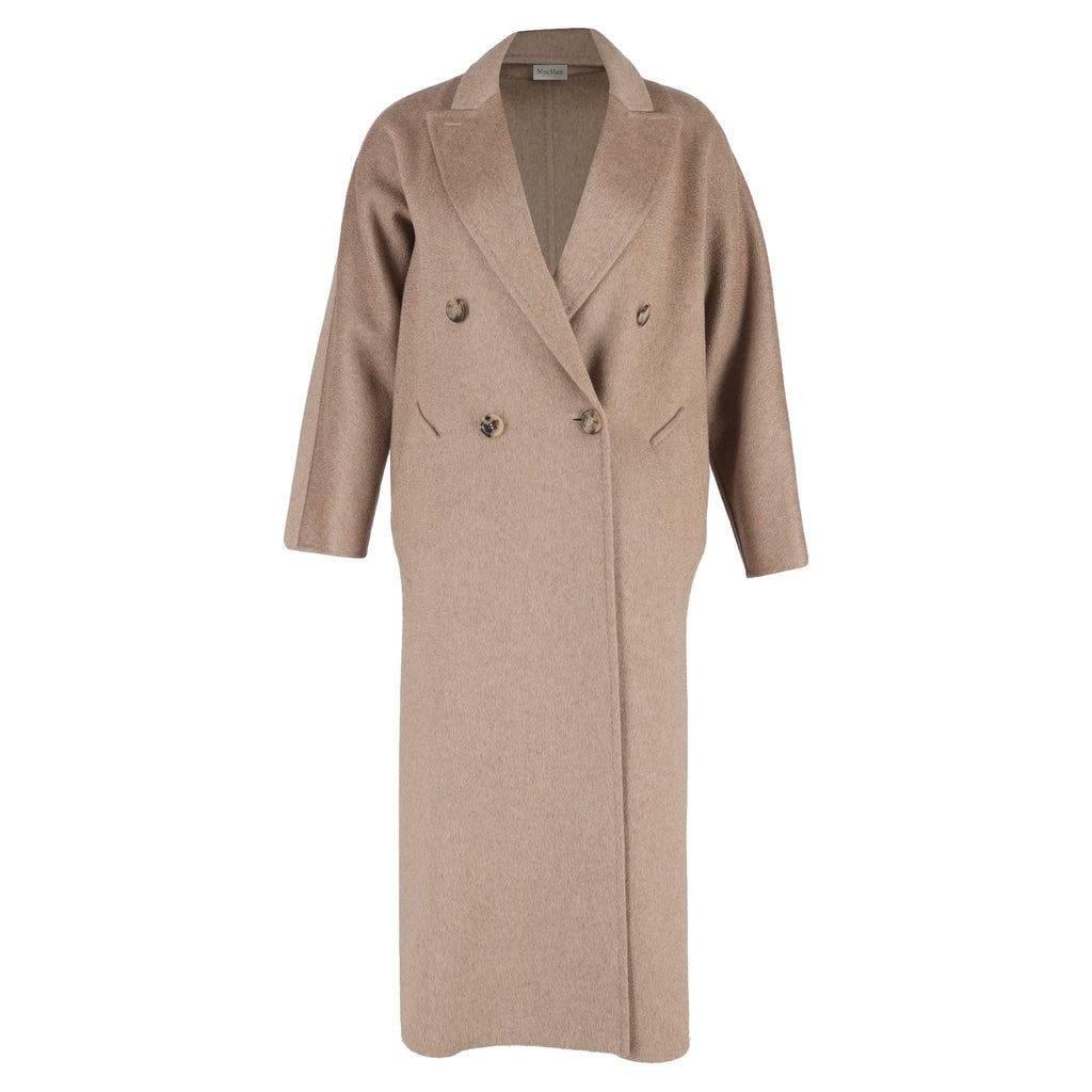 Max Mara Selina Double-Breasted Coat in Beige Cashmere