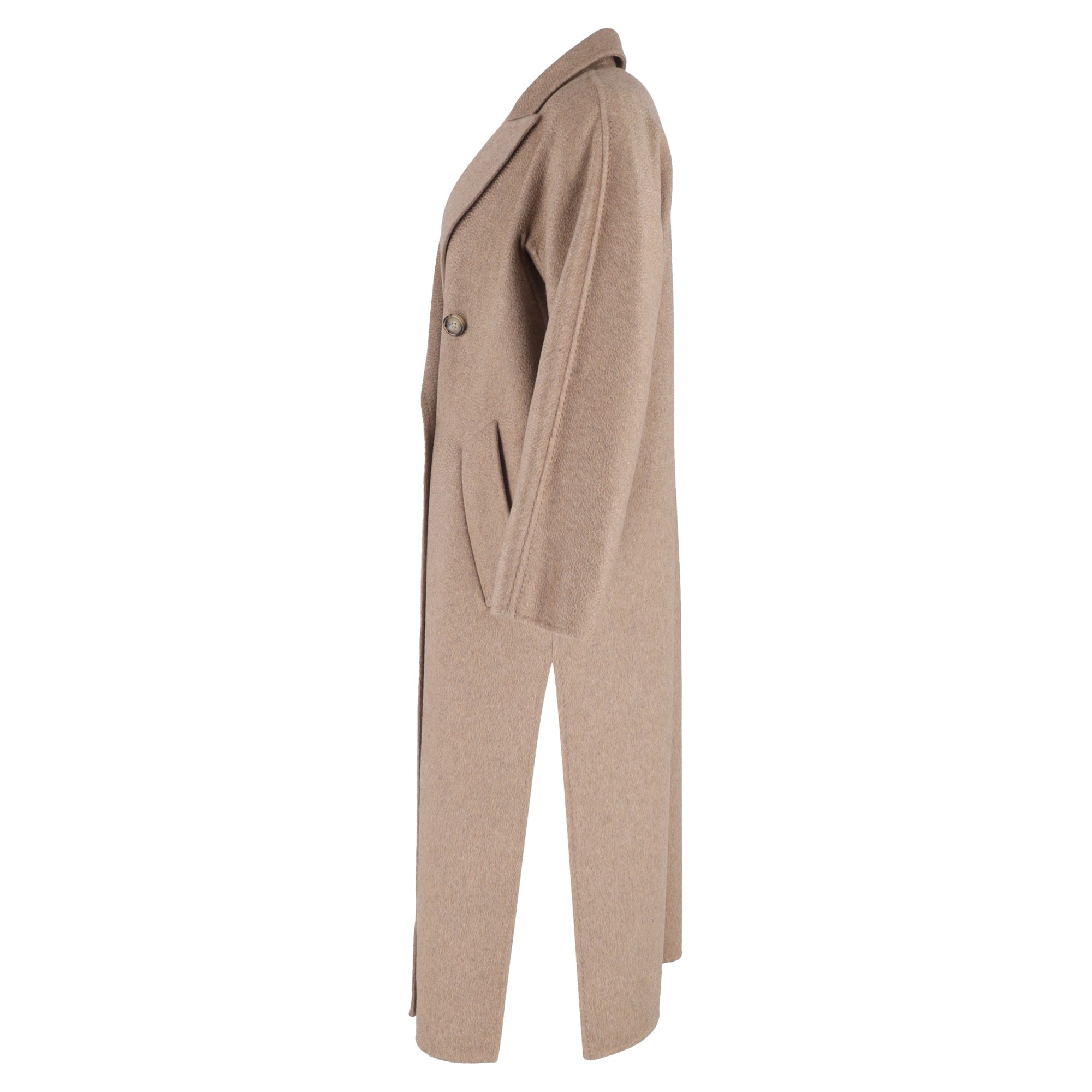 Max Mara Selina Double-Breasted Coat in Beige Cashmere