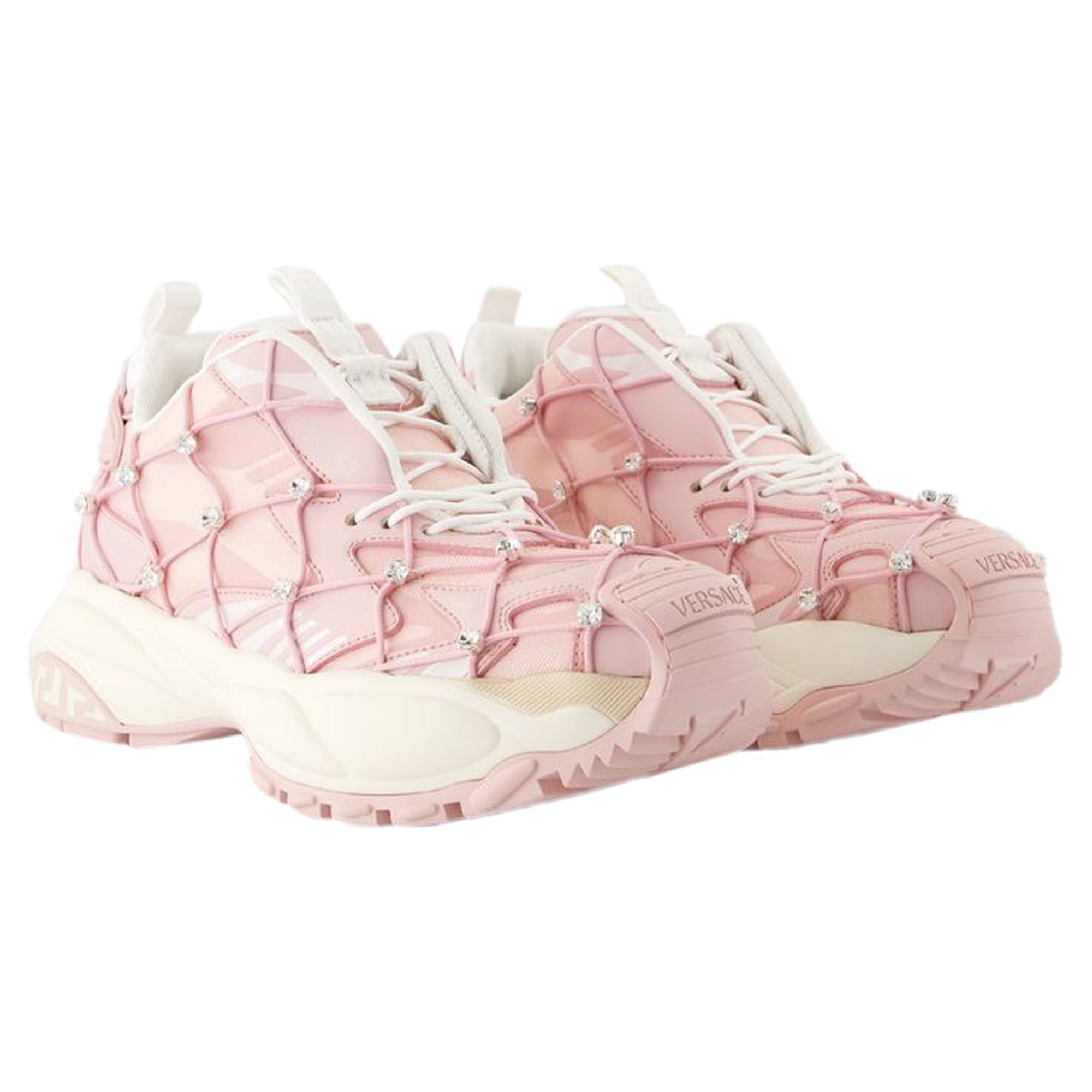 Women's Sneakers - Versace - Leather - Pink