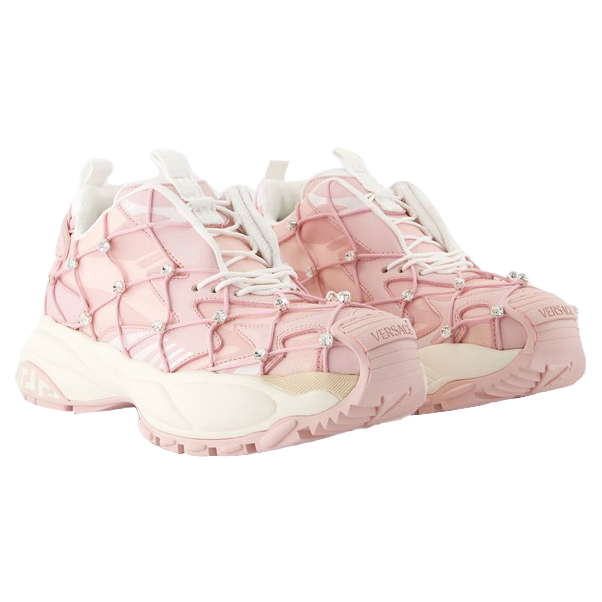 Women's Sneakers - Versace - Leather - Pink