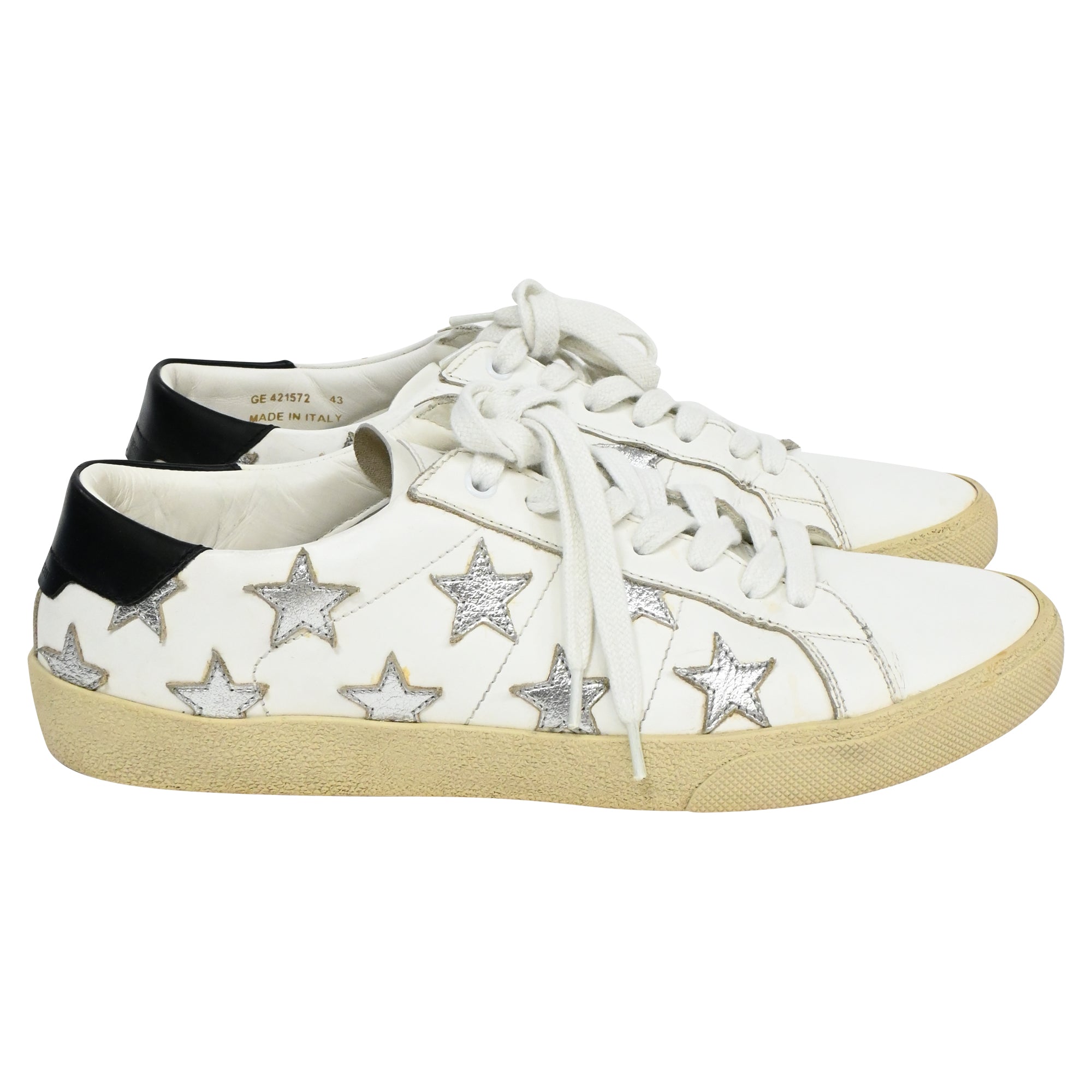 Saint Laurent Court Classic SL/06 Sneakers in White Leather