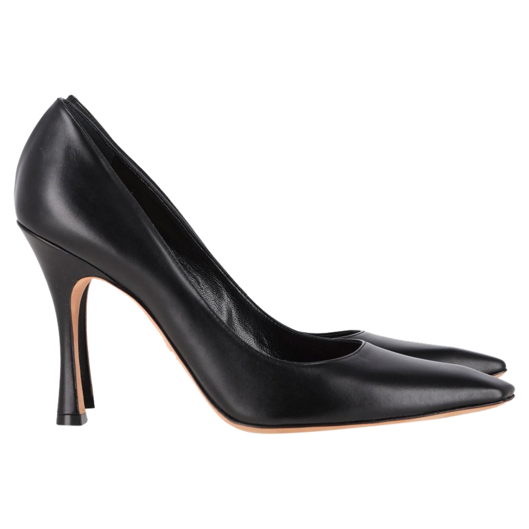 Christian Dior Square-Toe Pumps in Black Leather