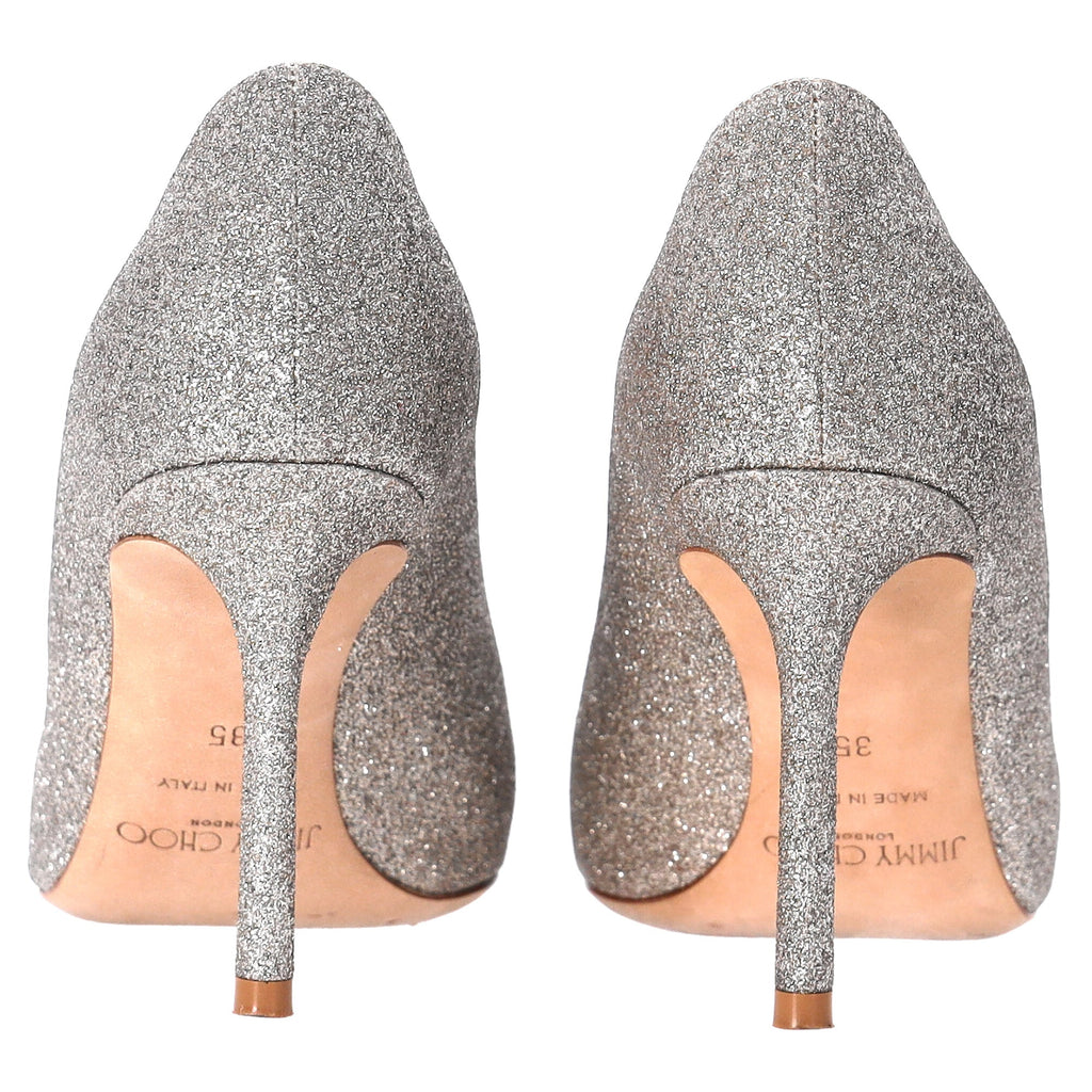 Women's Jimmy Choo Romy Pumps in Silver Glitter